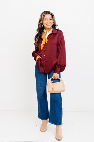 Fraise Top, BURGUNDY
