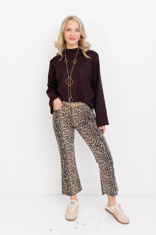 Textured Charm Top, ESPRESSO