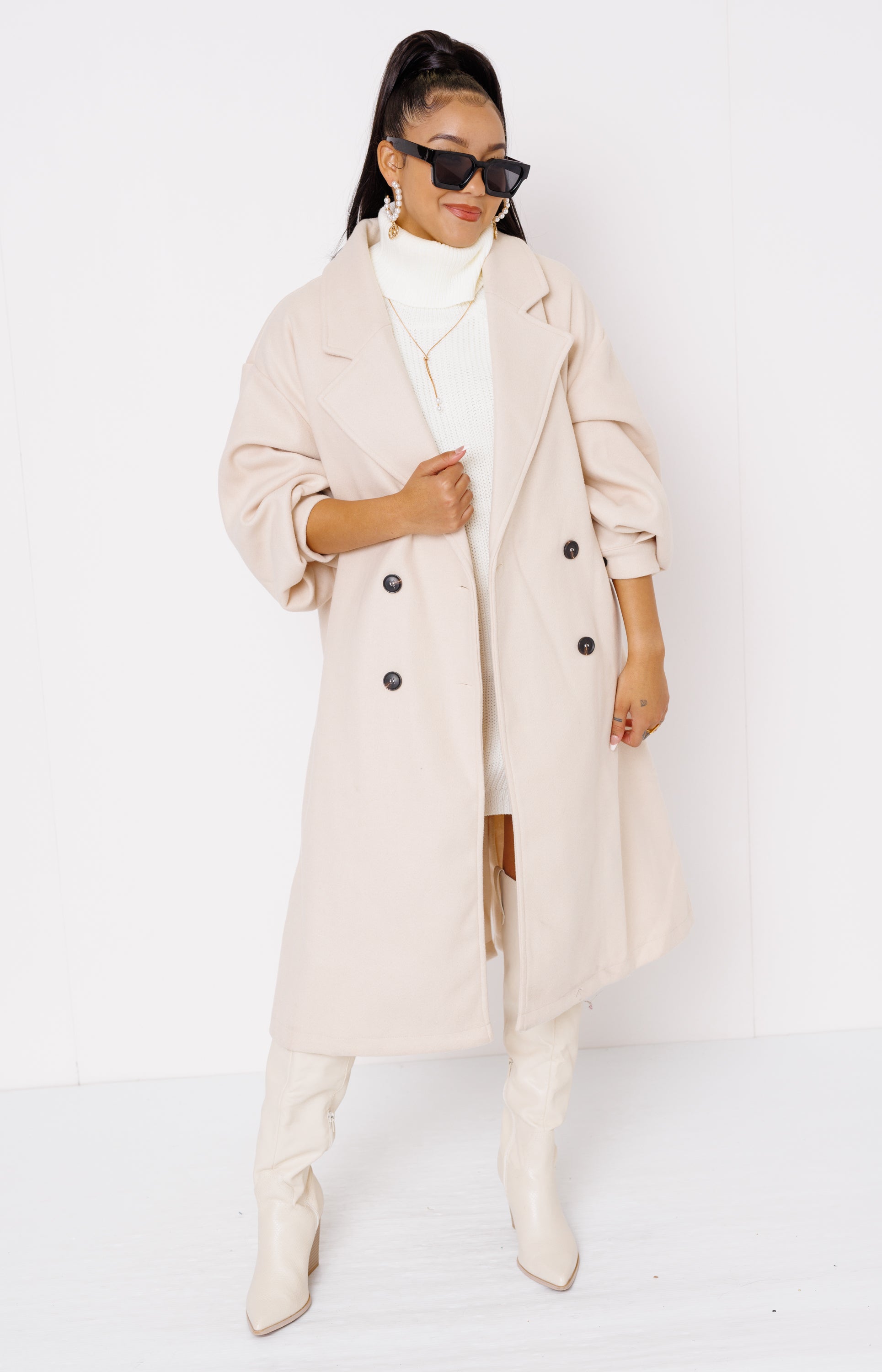 The Boujie Belle Coat, CREAM