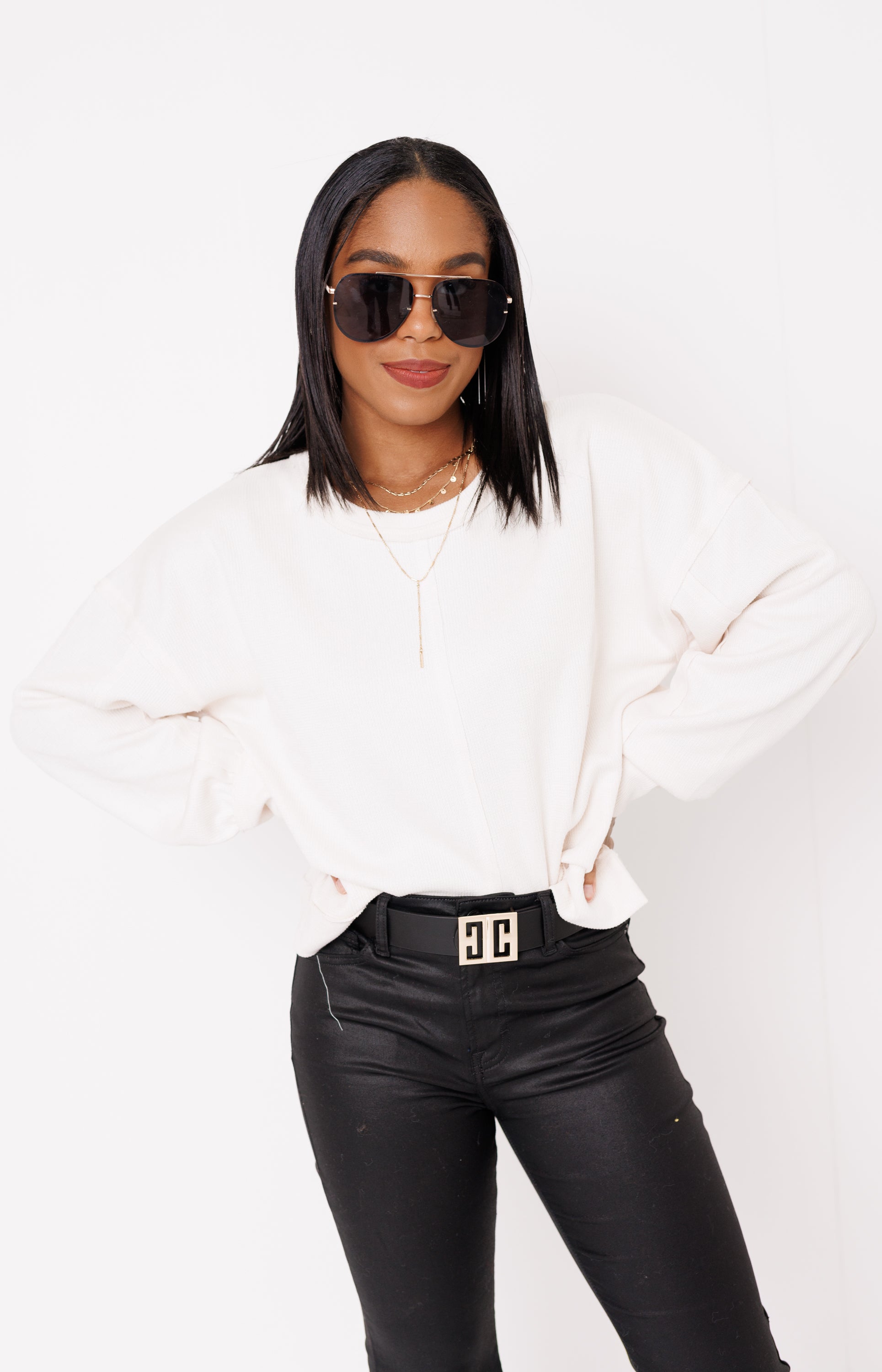 Cozy Cheer Sweater, CREAM
