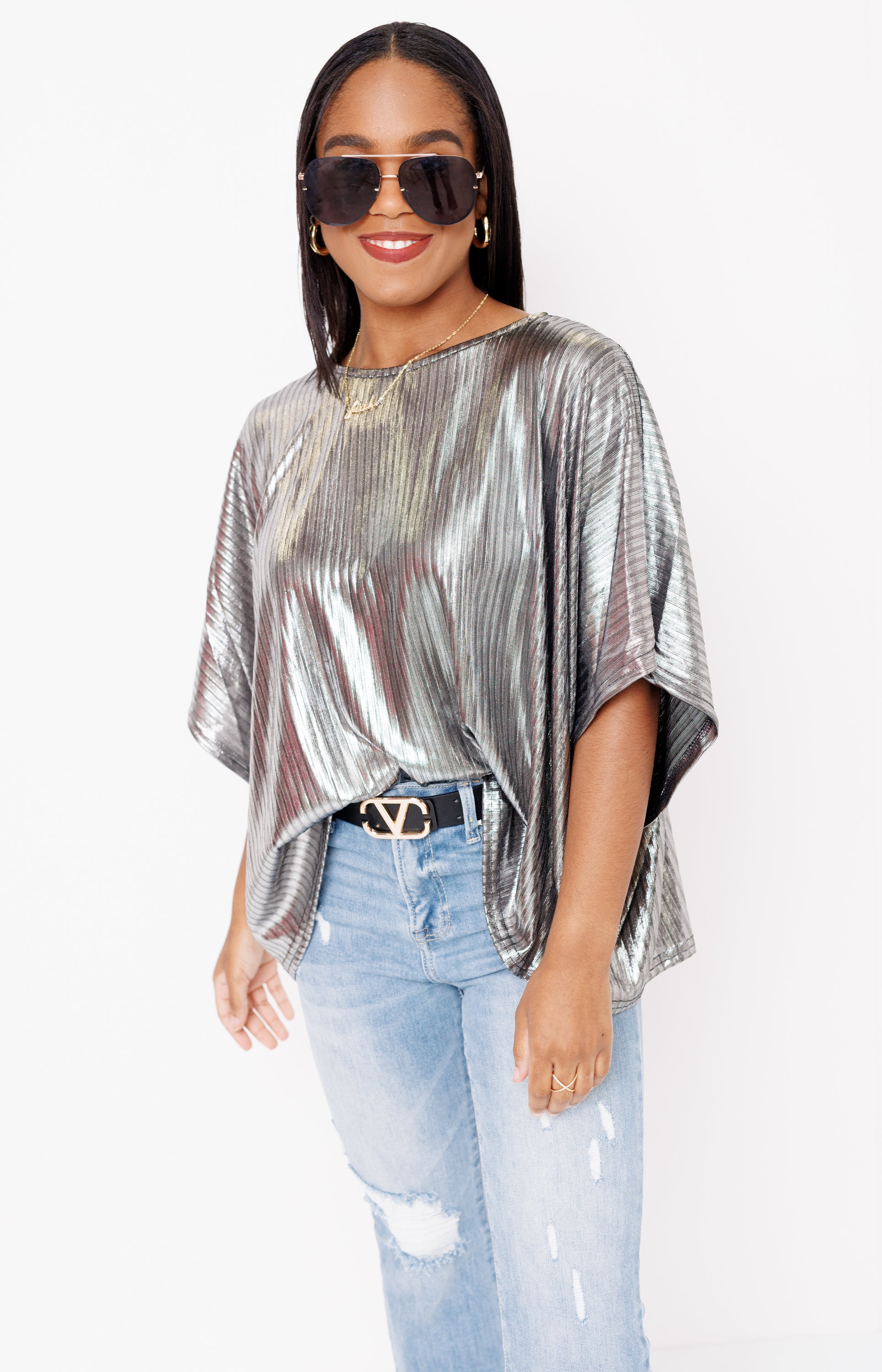 Gleam Perfection Top, SILVER