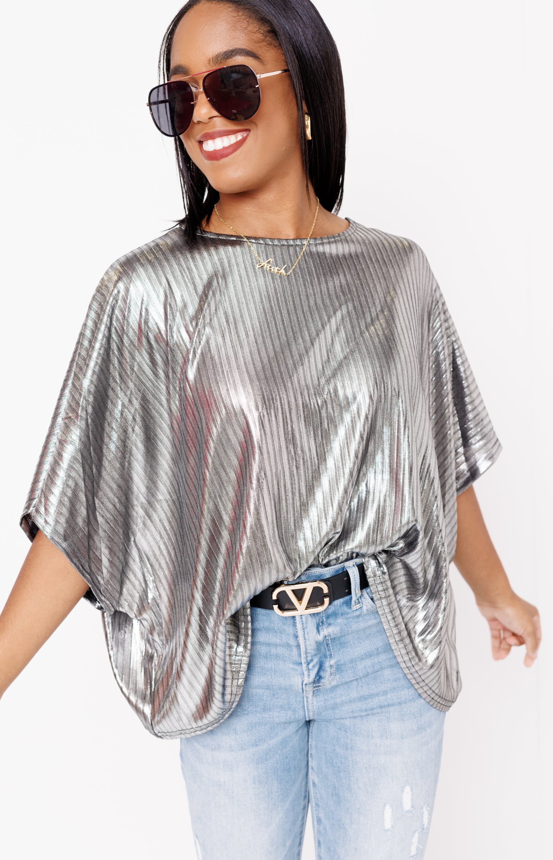 Gleam Perfection Top, SILVER