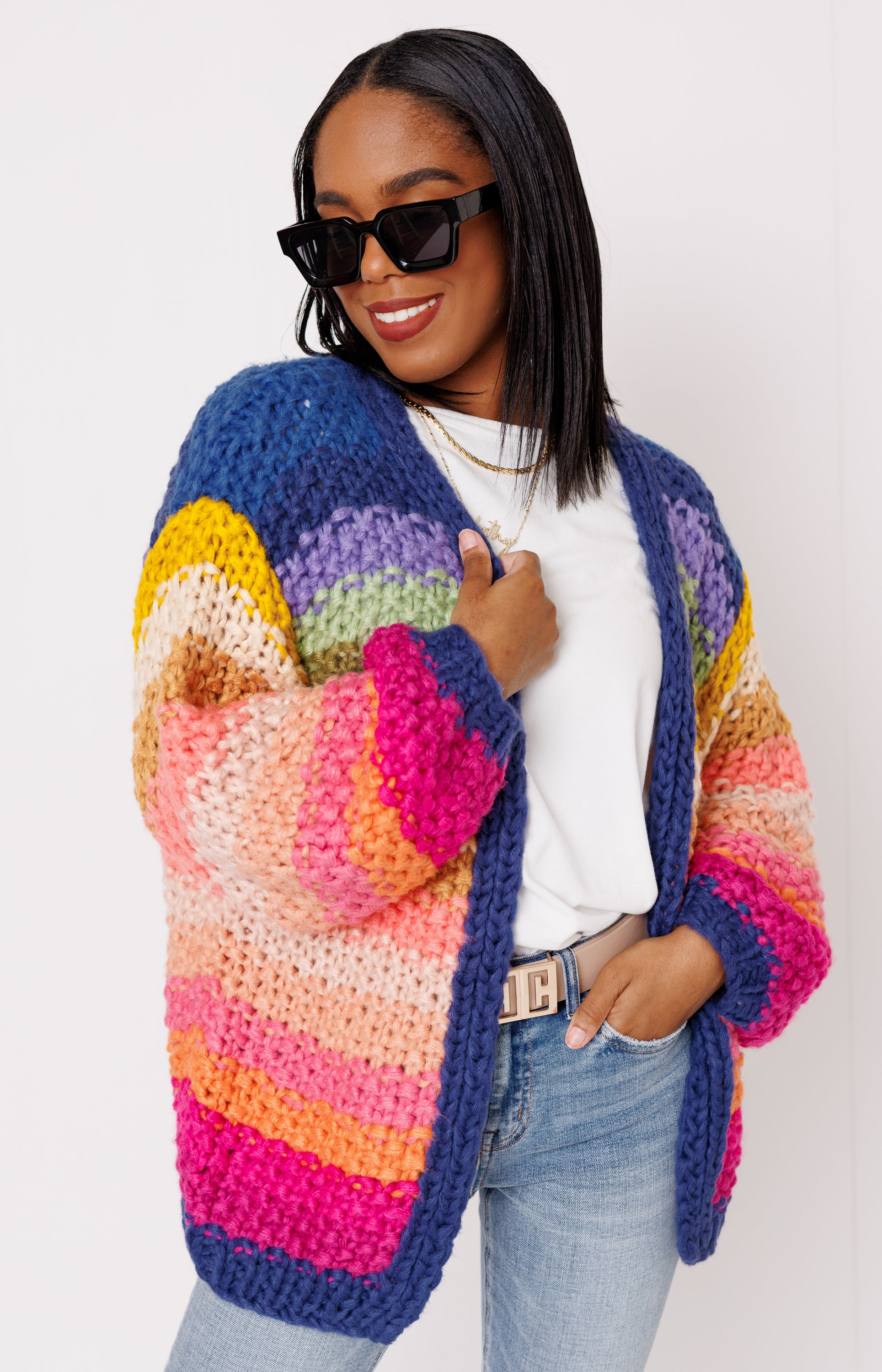 Rainbow Bliss Cardigan, RAINBOW