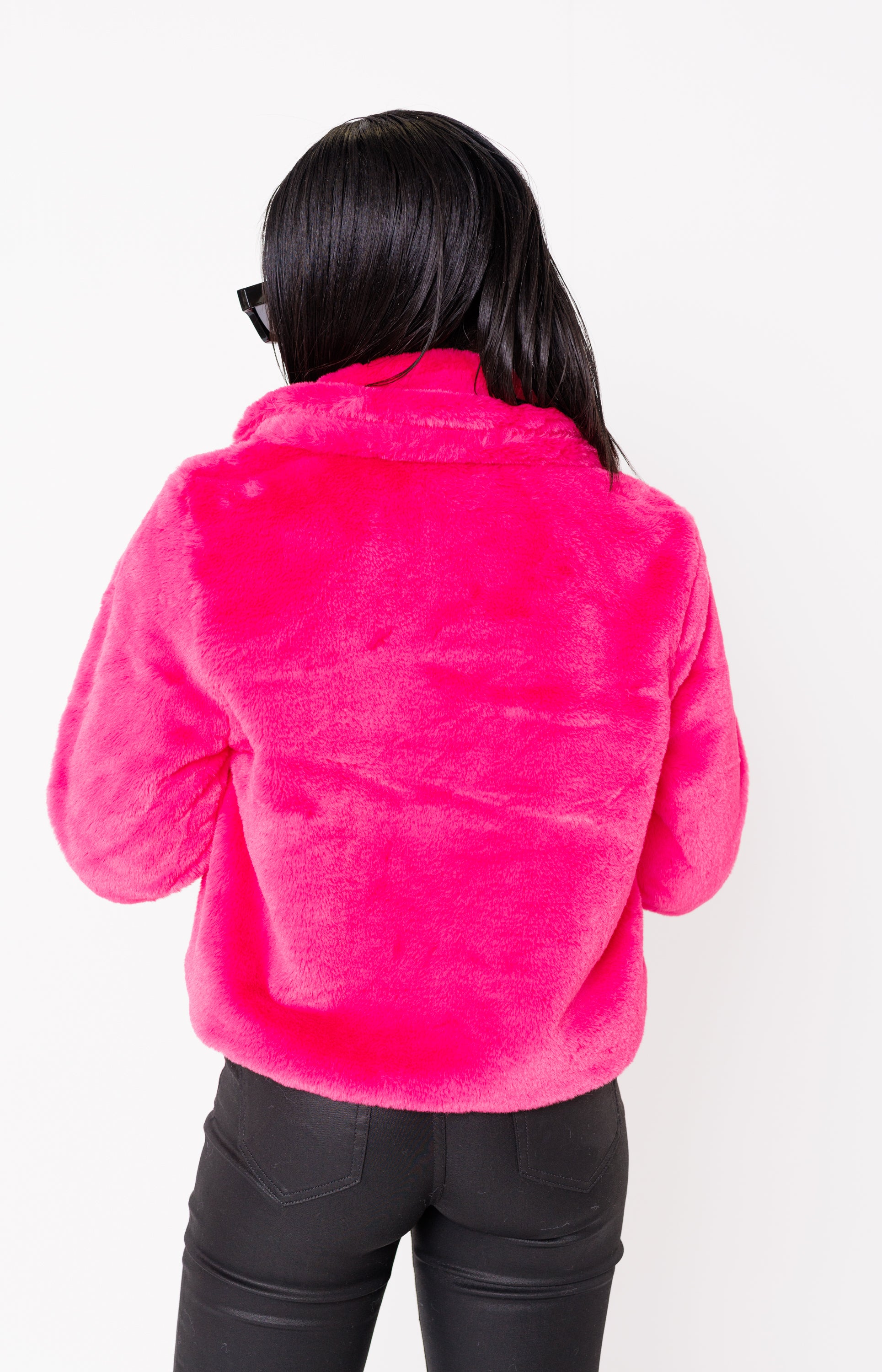 Fluff Whispers Jacket, FUCHSIA