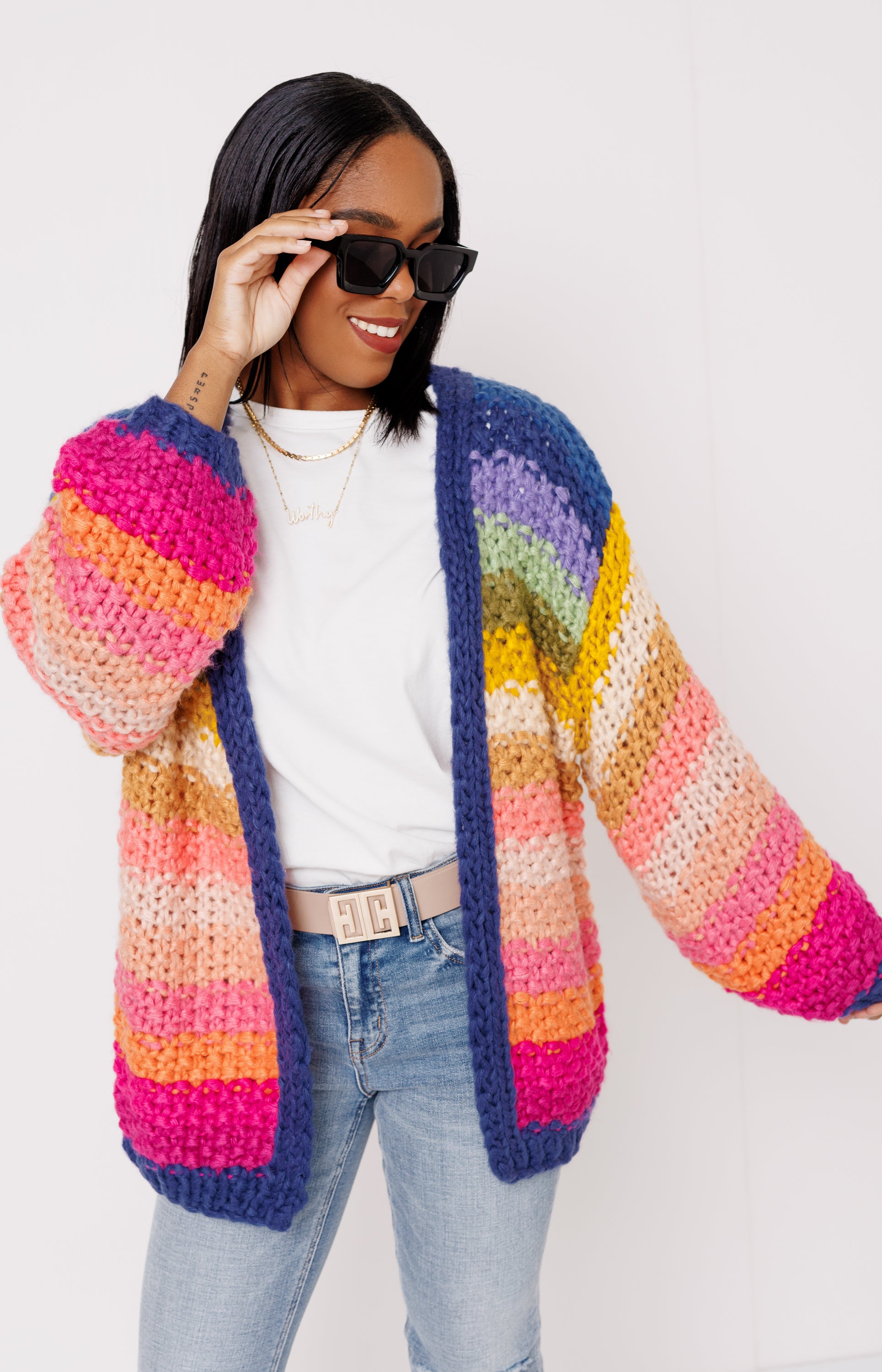 Rainbow Bliss Cardigan, RAINBOW
