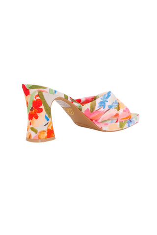 GWINN PLATFORM HEEL, RED MULTI