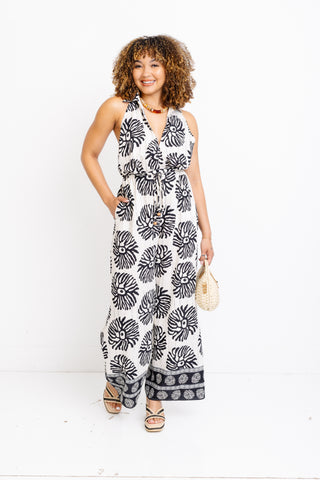 Palm Noir Jumpsuit