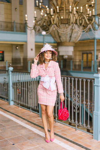 Clueless Tweed Jacket, PINK