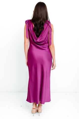 Purple Reign Midi Dress, EGGPLANT