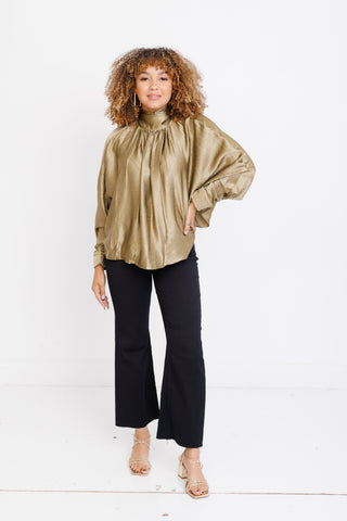 Everyday Drama Blouse, OLIVE