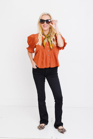 Calm Aura Top, CHESTNUT