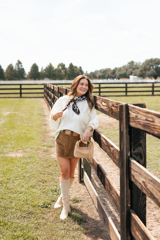 Velour Bloom Top, IVORY