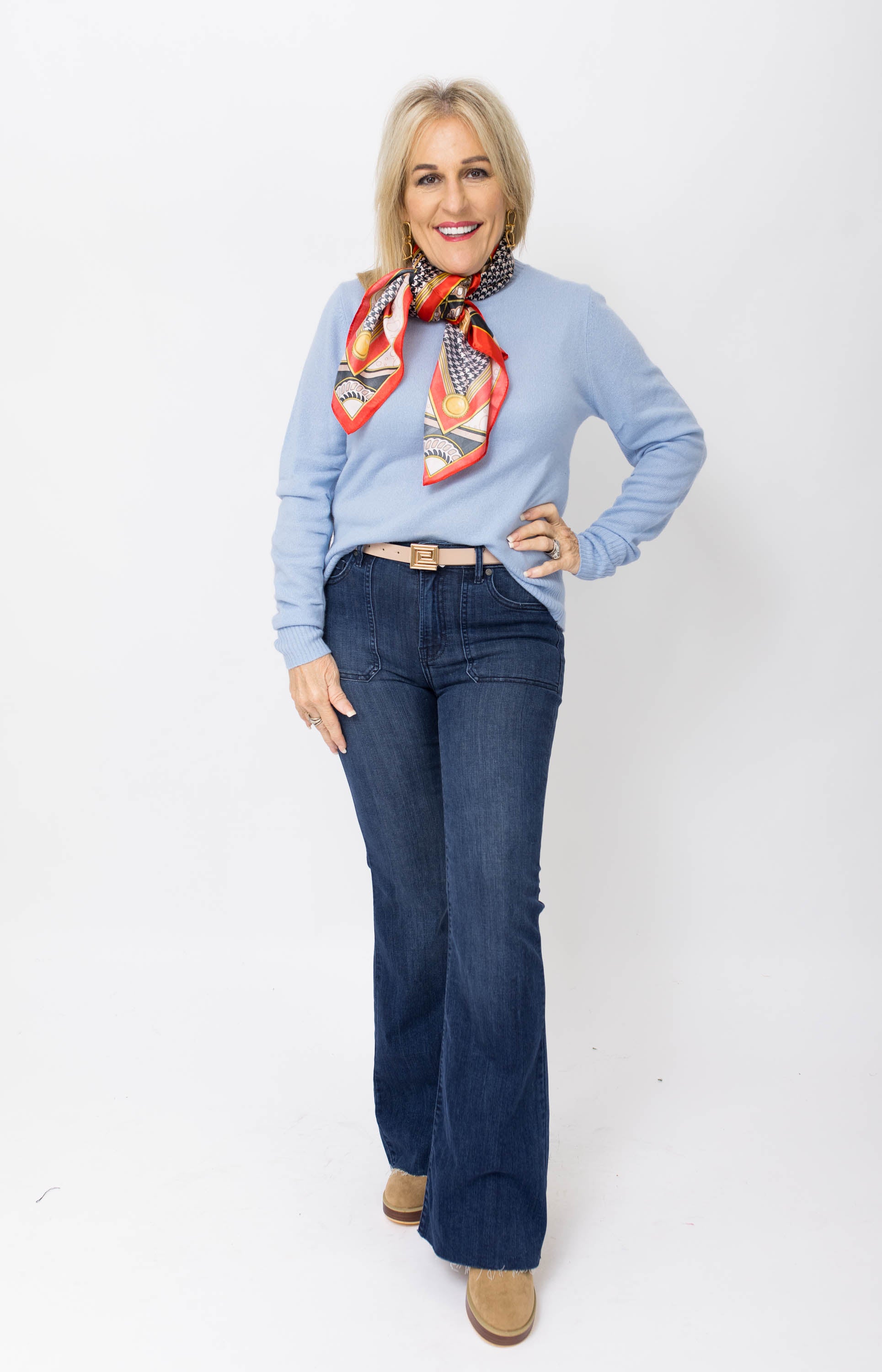 Sky Bliss Cashmere Sweater, BABY BLUE