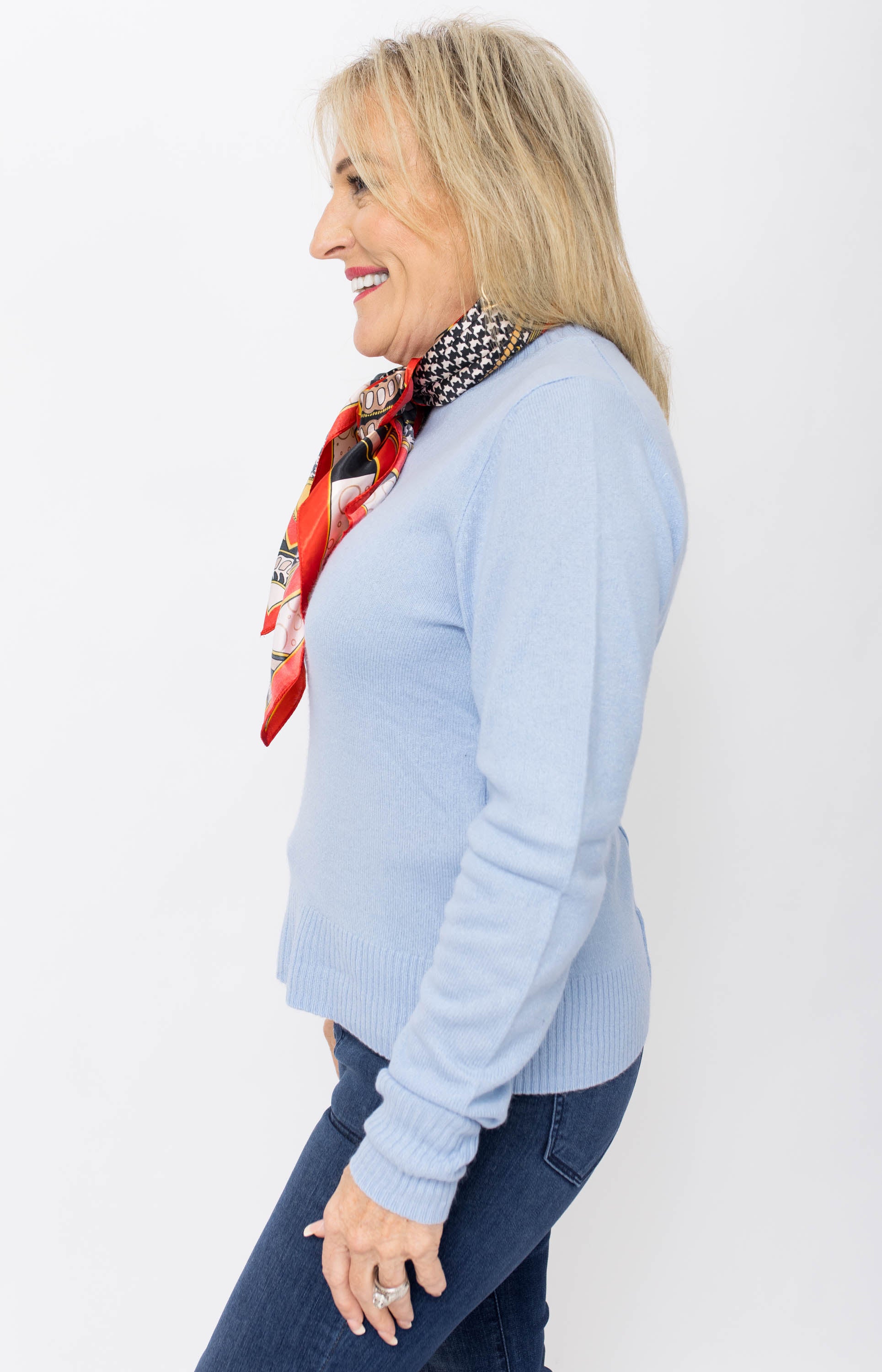 Sky Bliss Cashmere Sweater, BABY BLUE
