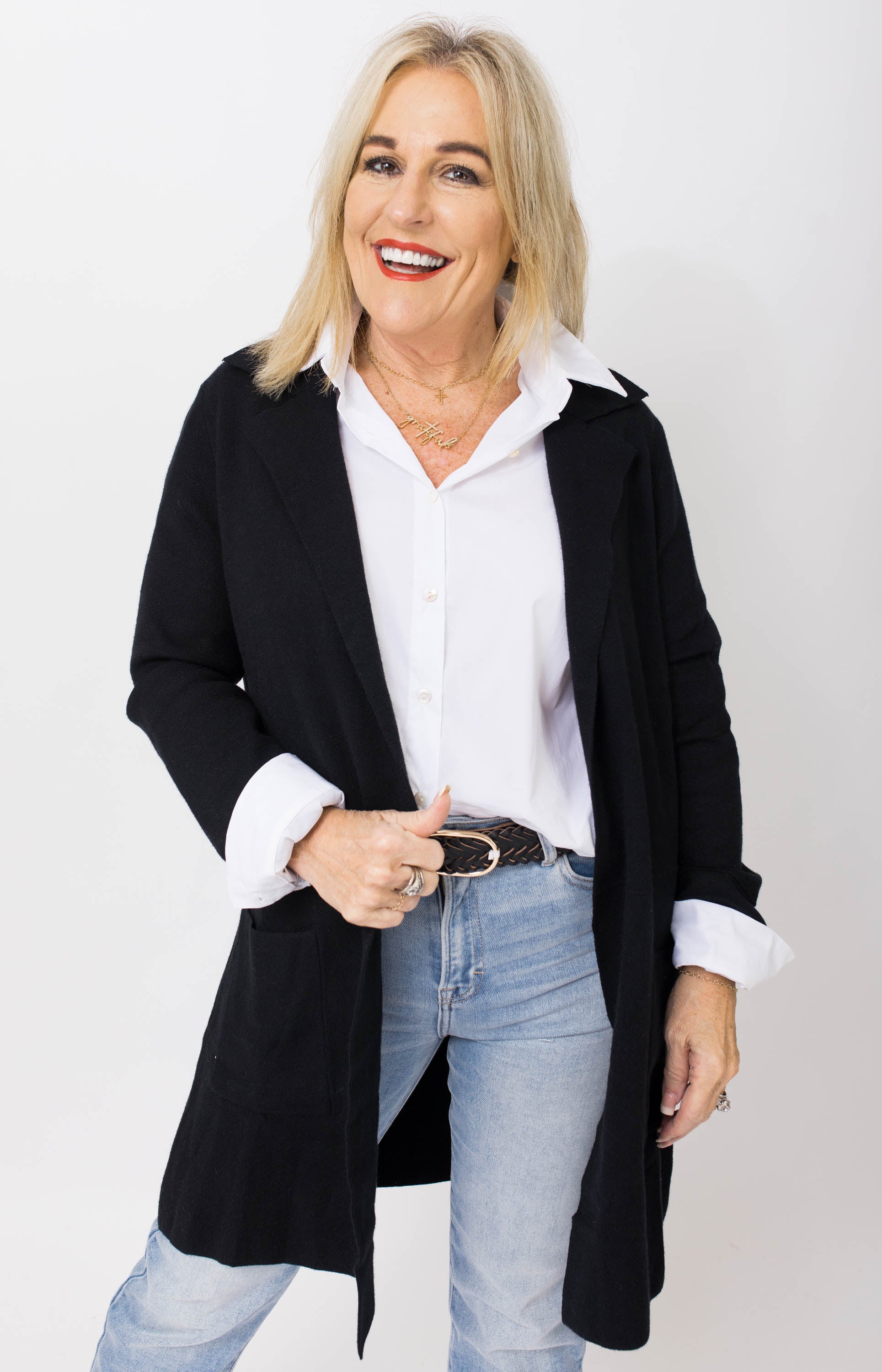 Dress Me Up Sweater Cardigan, BLACK