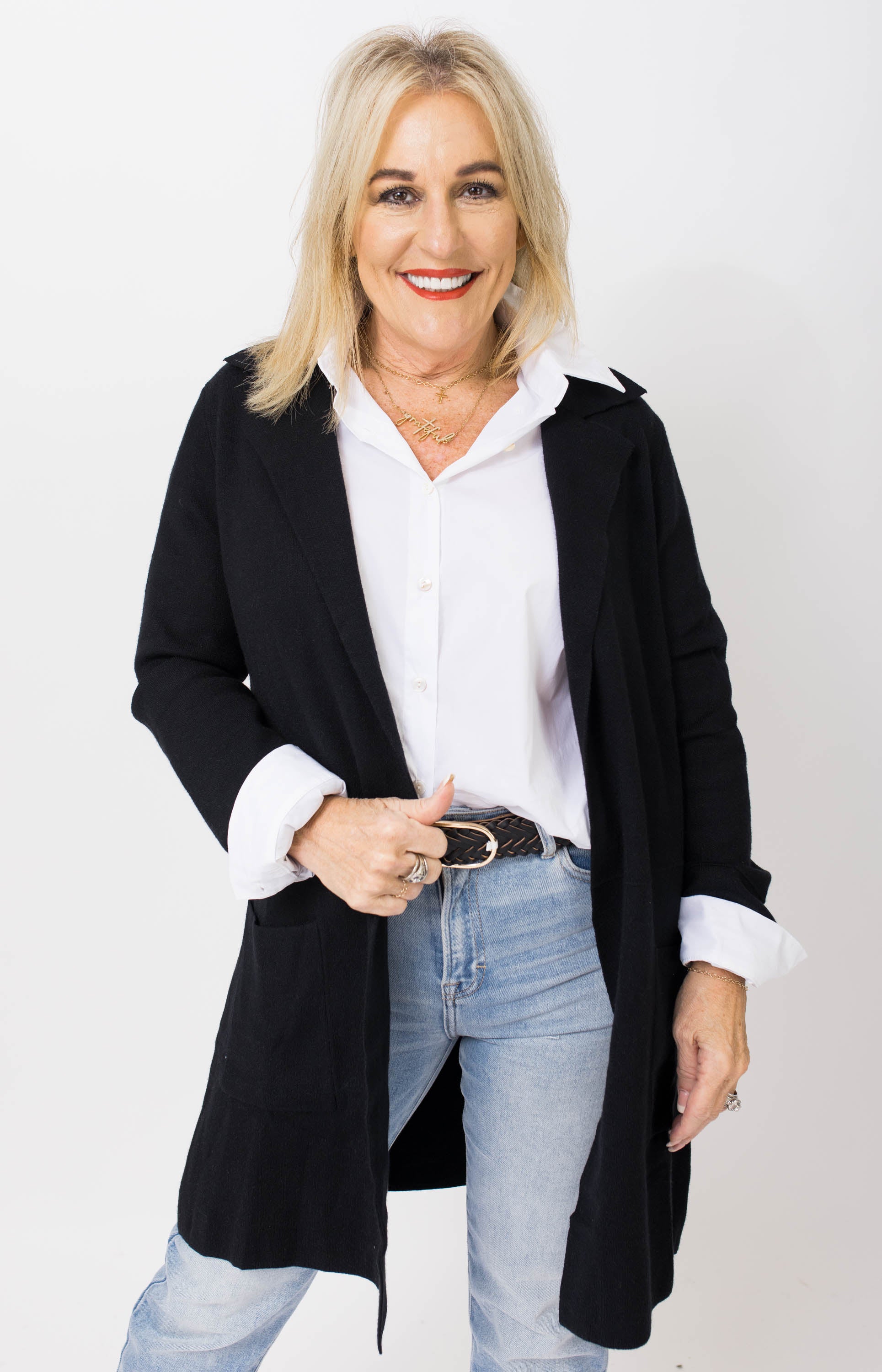 Dress Me Up Sweater Cardigan, BLACK