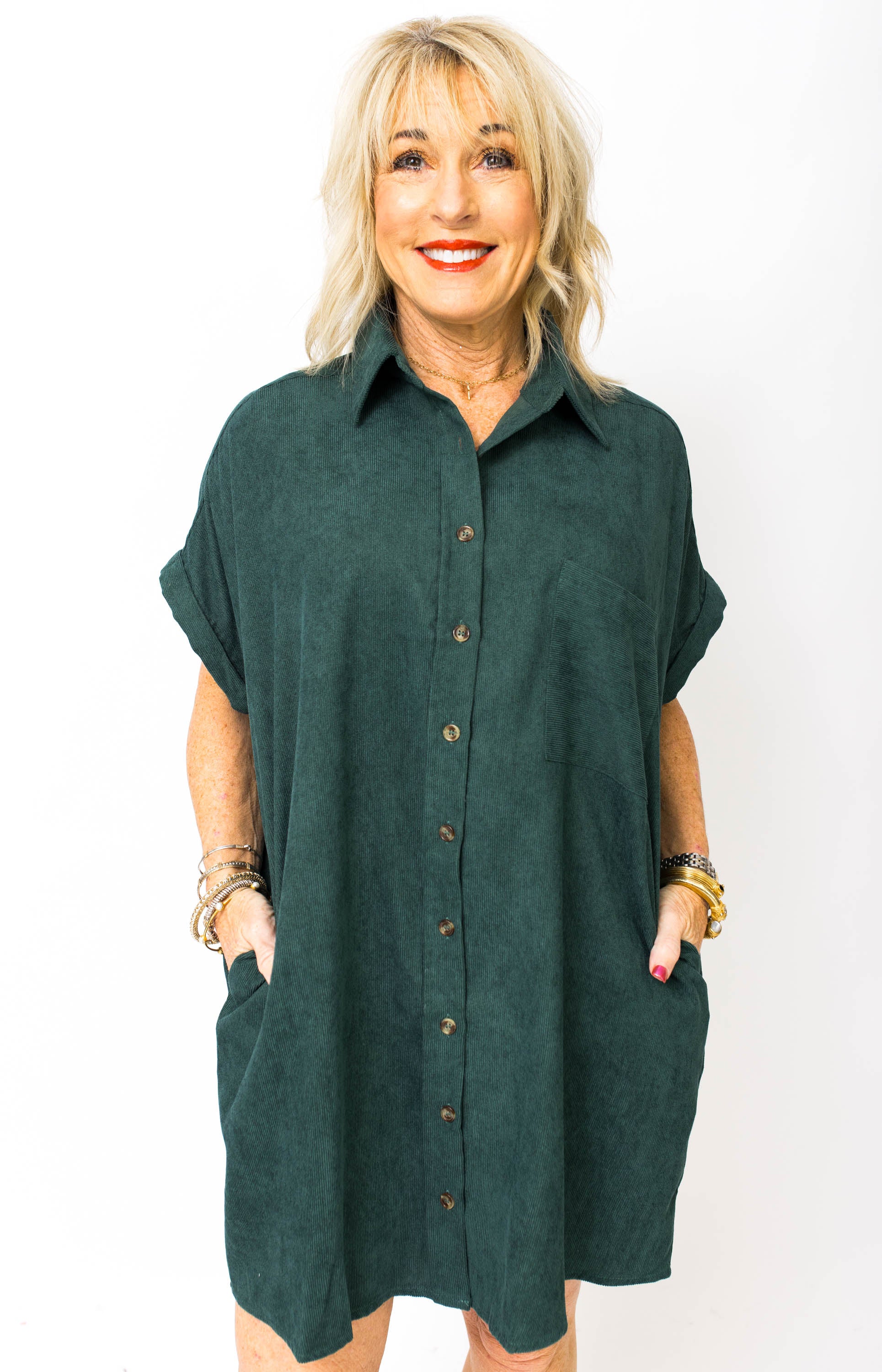 Jolene Mini Dress, FOREST