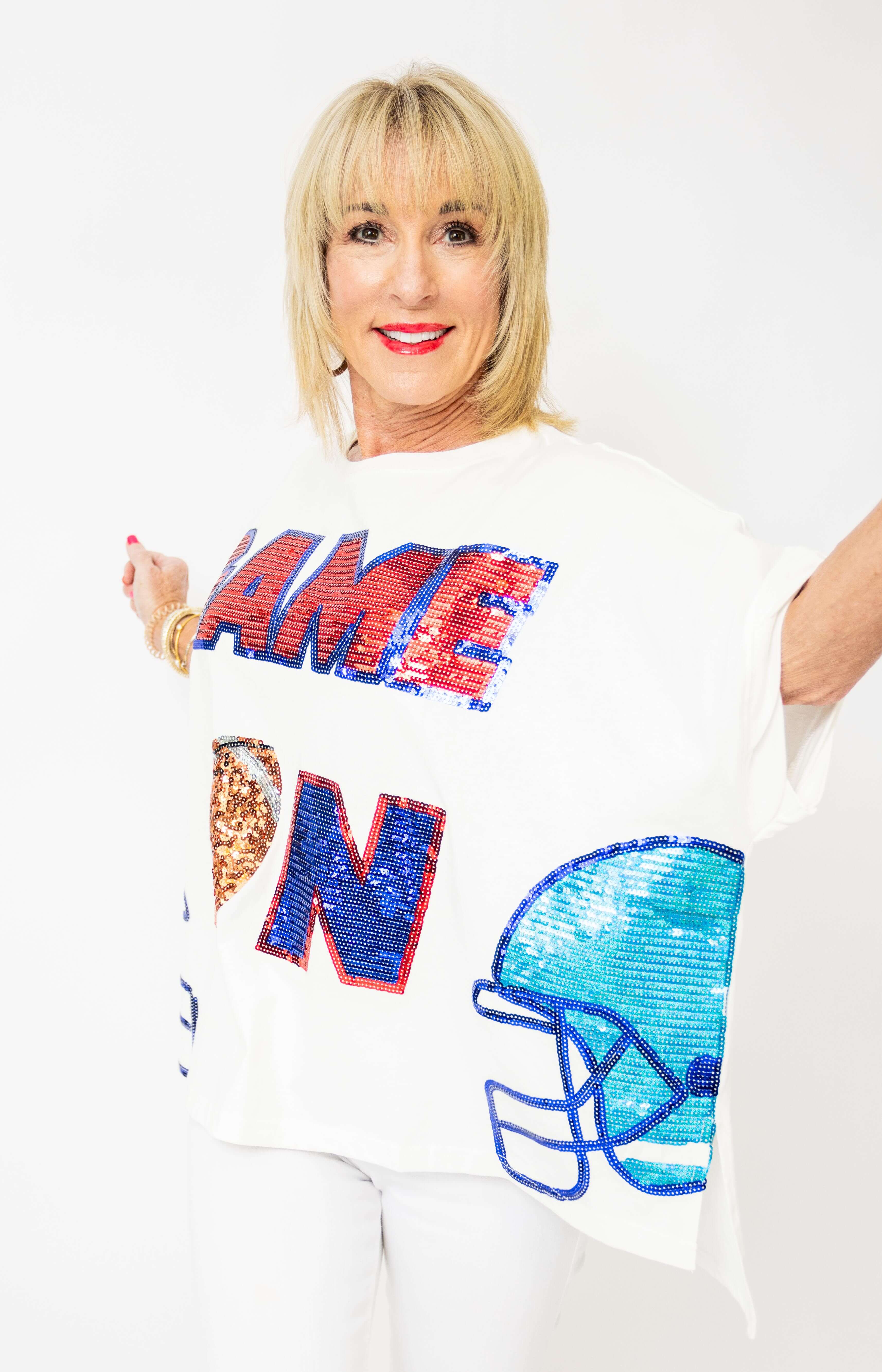 Game On Sparkle Tee, WHITE