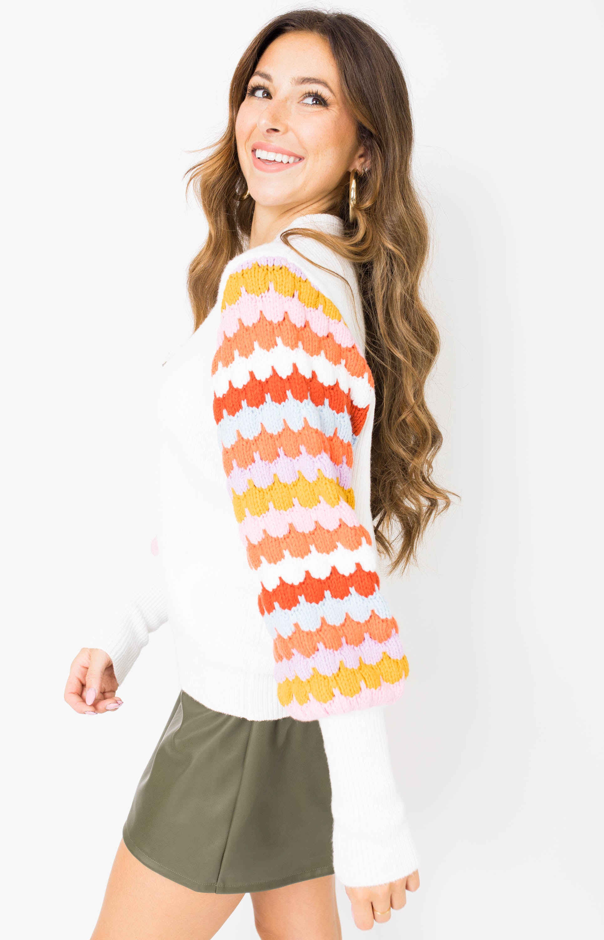 THML: Aspiring Attitude Sweater, WHITE