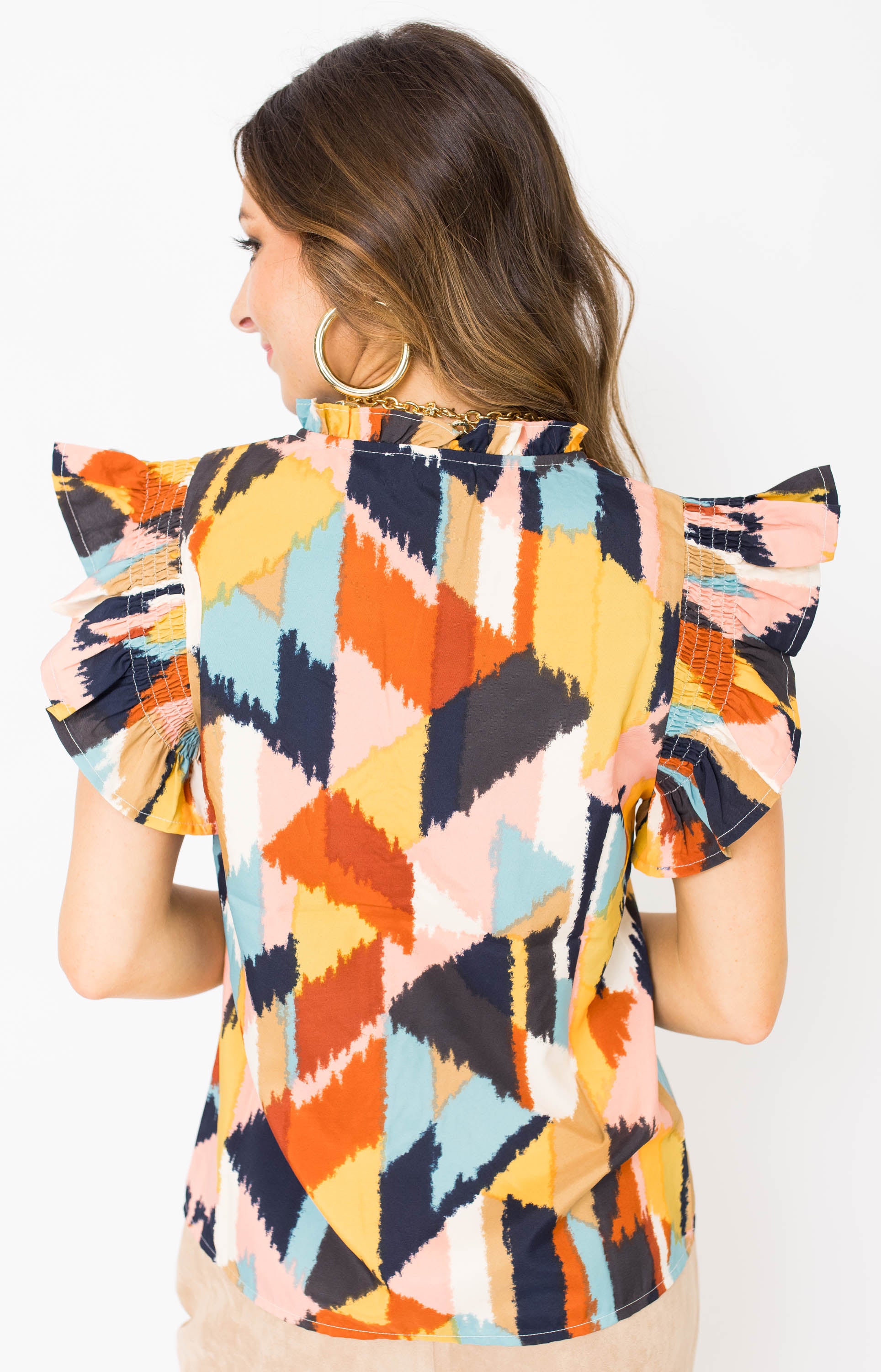 THML: Talk of the Town Blouse, BROWN