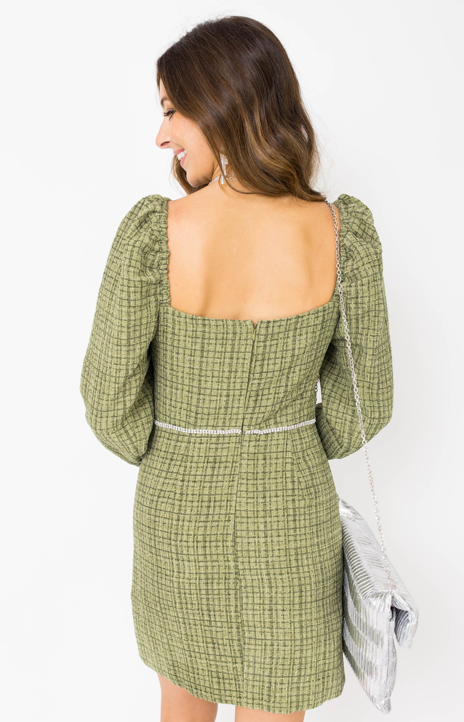 Hopeless Romantic Mini Dress, GREEN