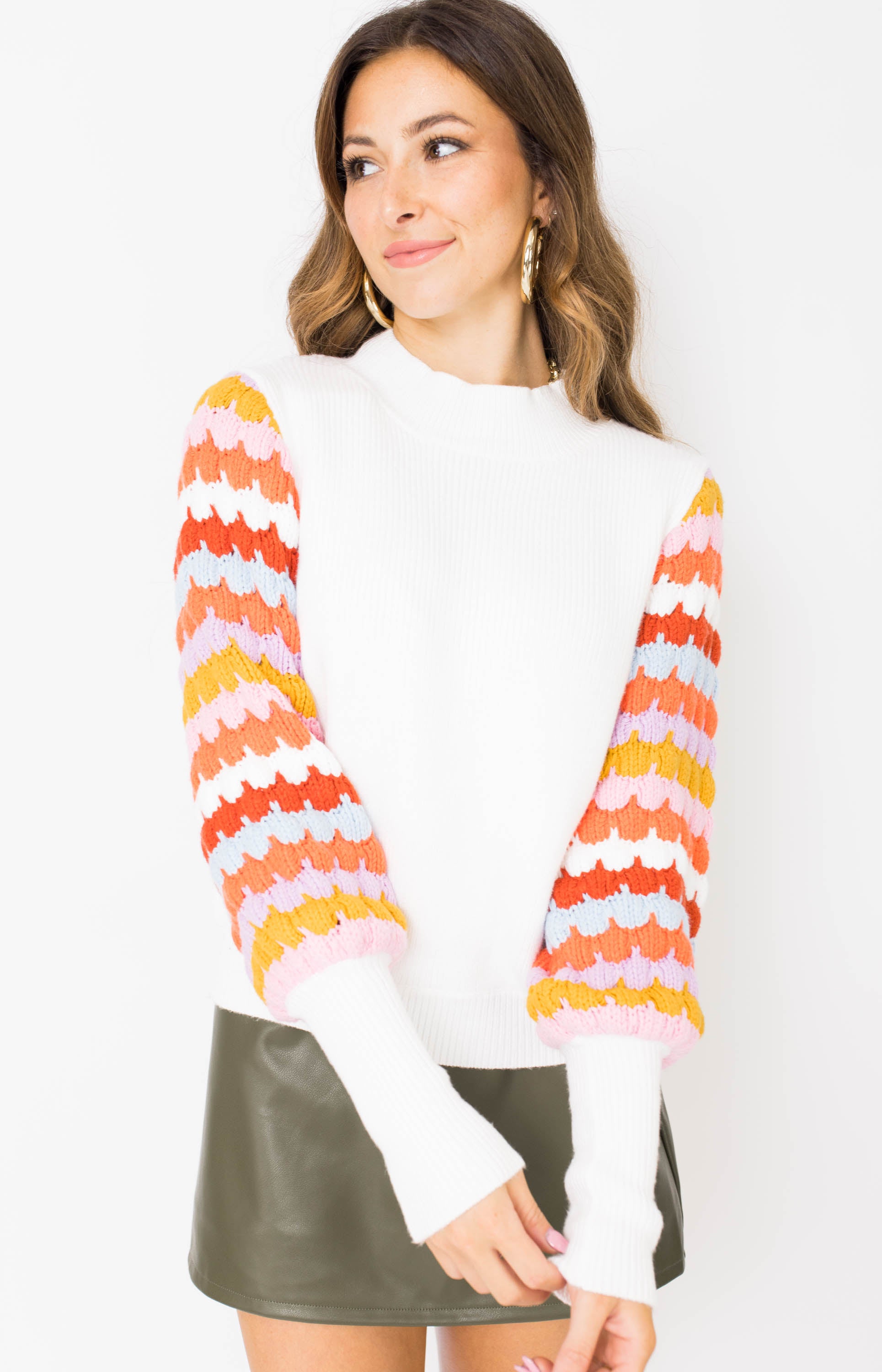 THML: Aspiring Attitude Sweater, WHITE