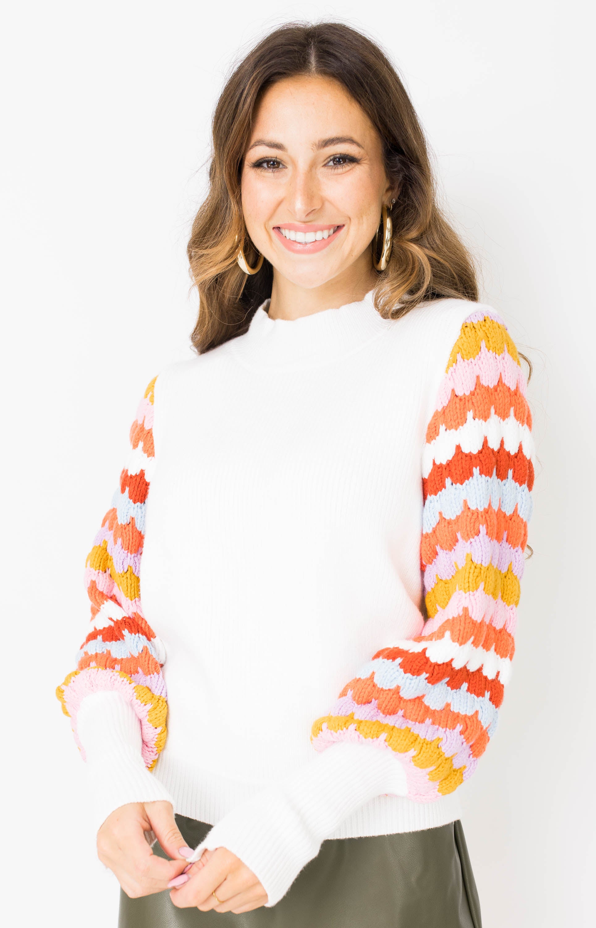 THML: Aspiring Attitude Sweater, WHITE