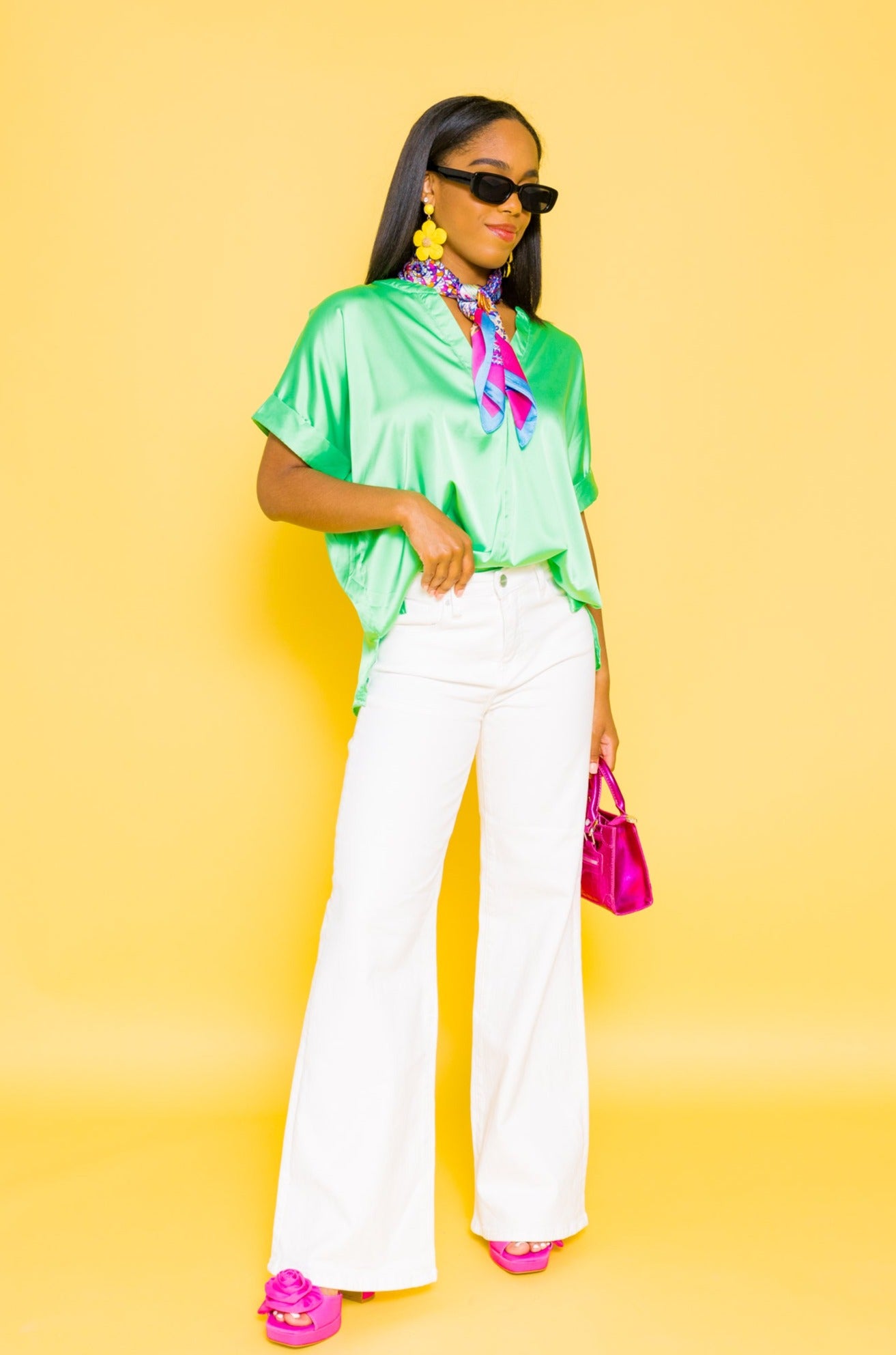 Vibrant Styles Shift Tee, LIME