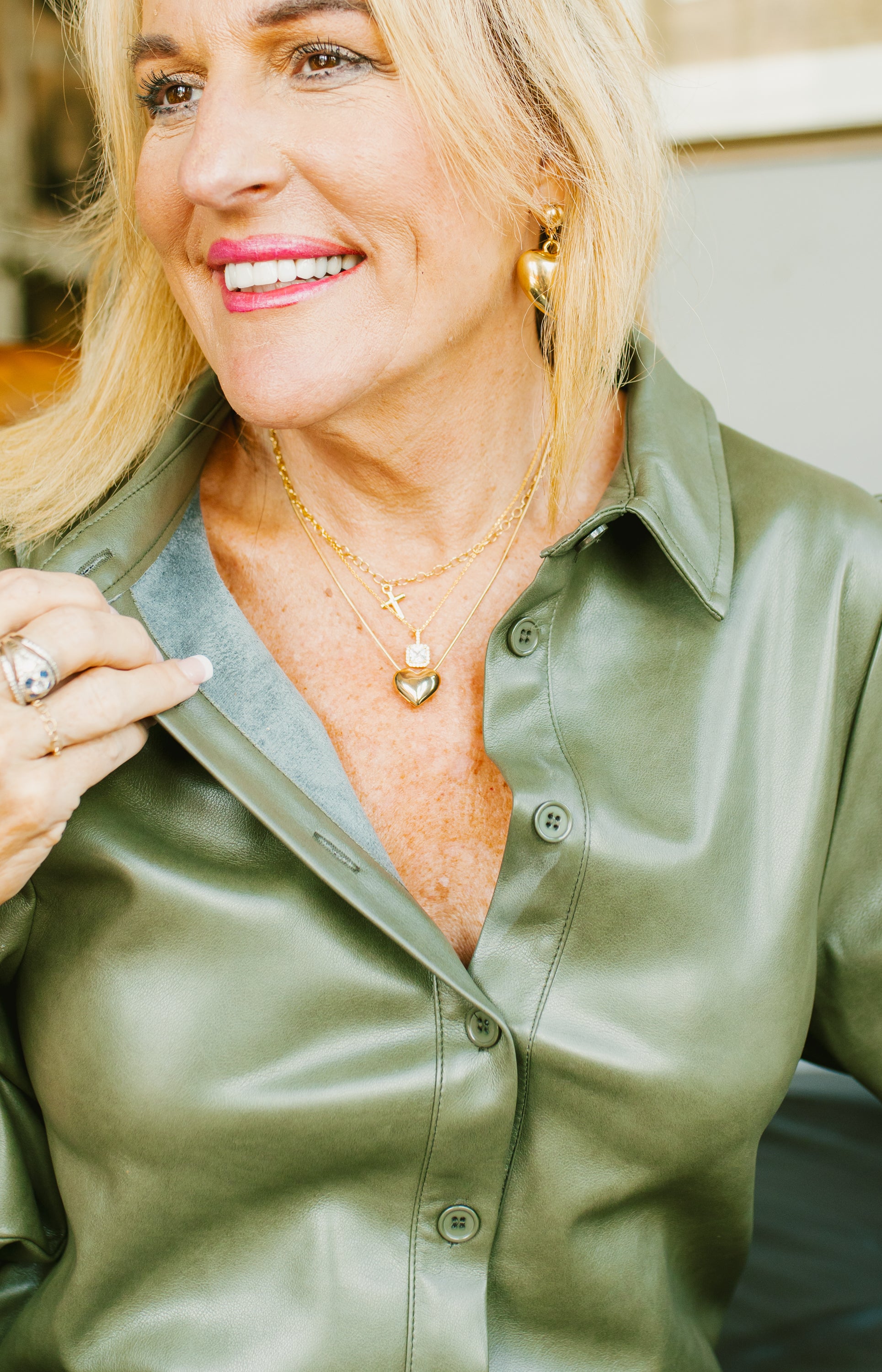 Heart Necklace, GOLD