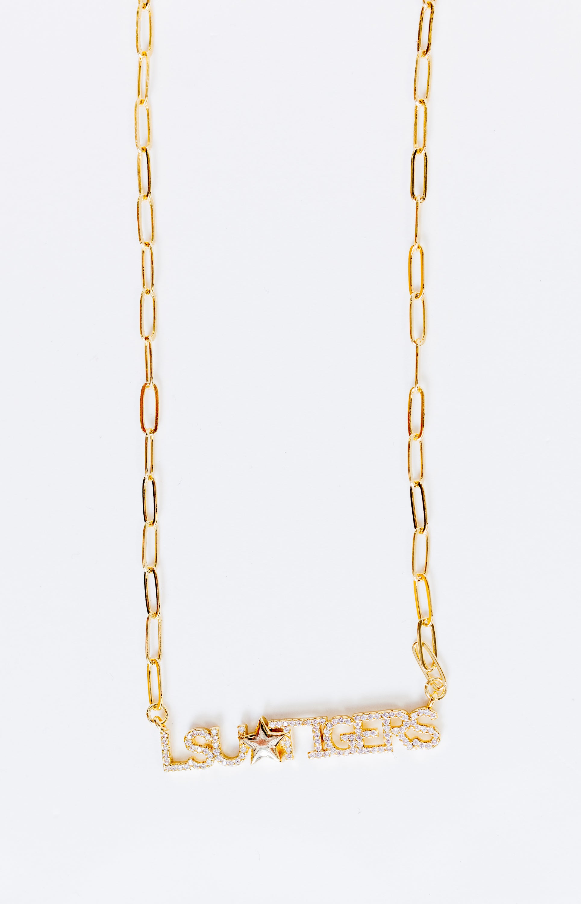 Treasure Jewels: LSU Tigers Necklace, GOLD