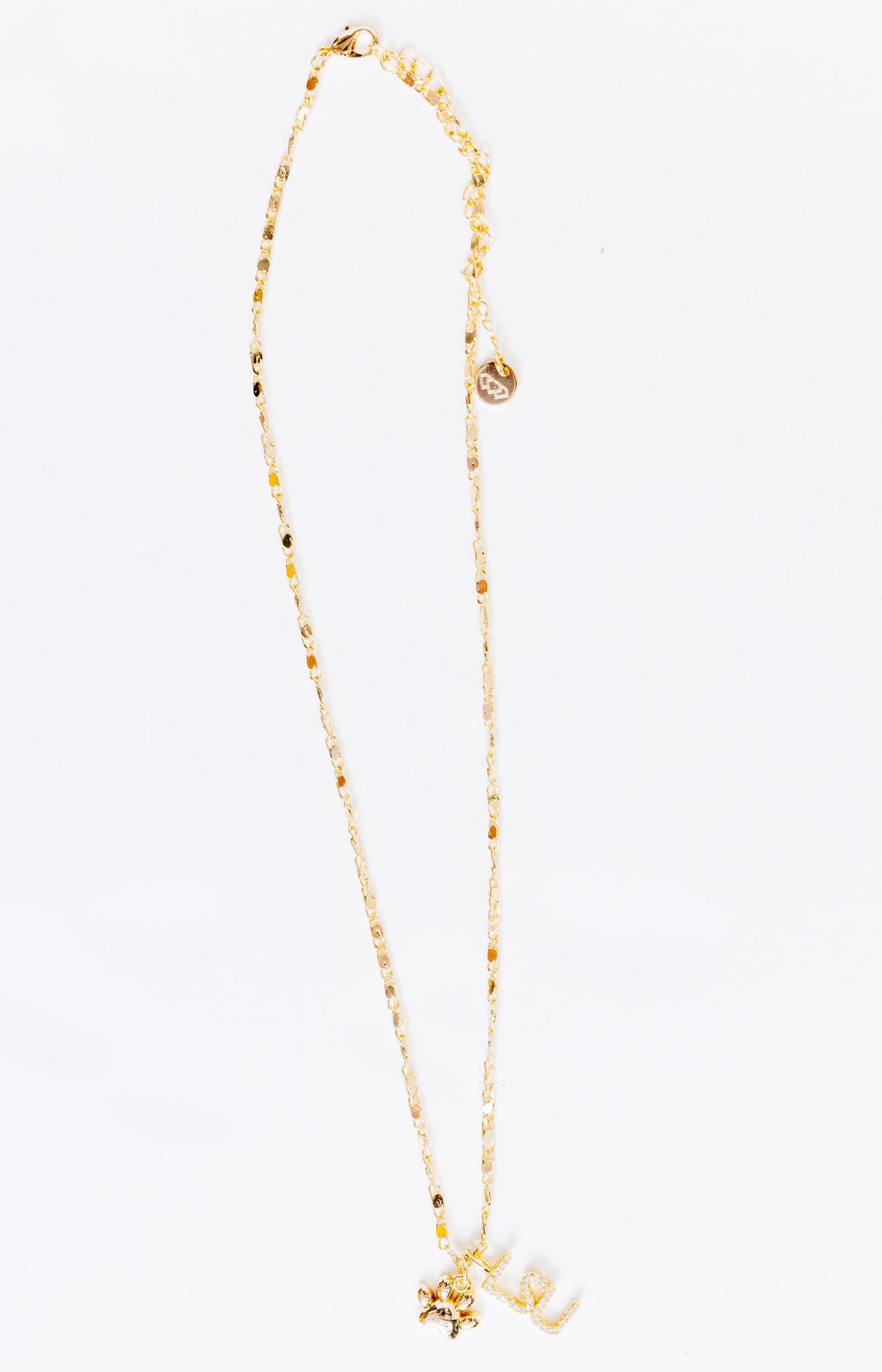 Treasure Jewels: LSU Paw Necklace, GOLD