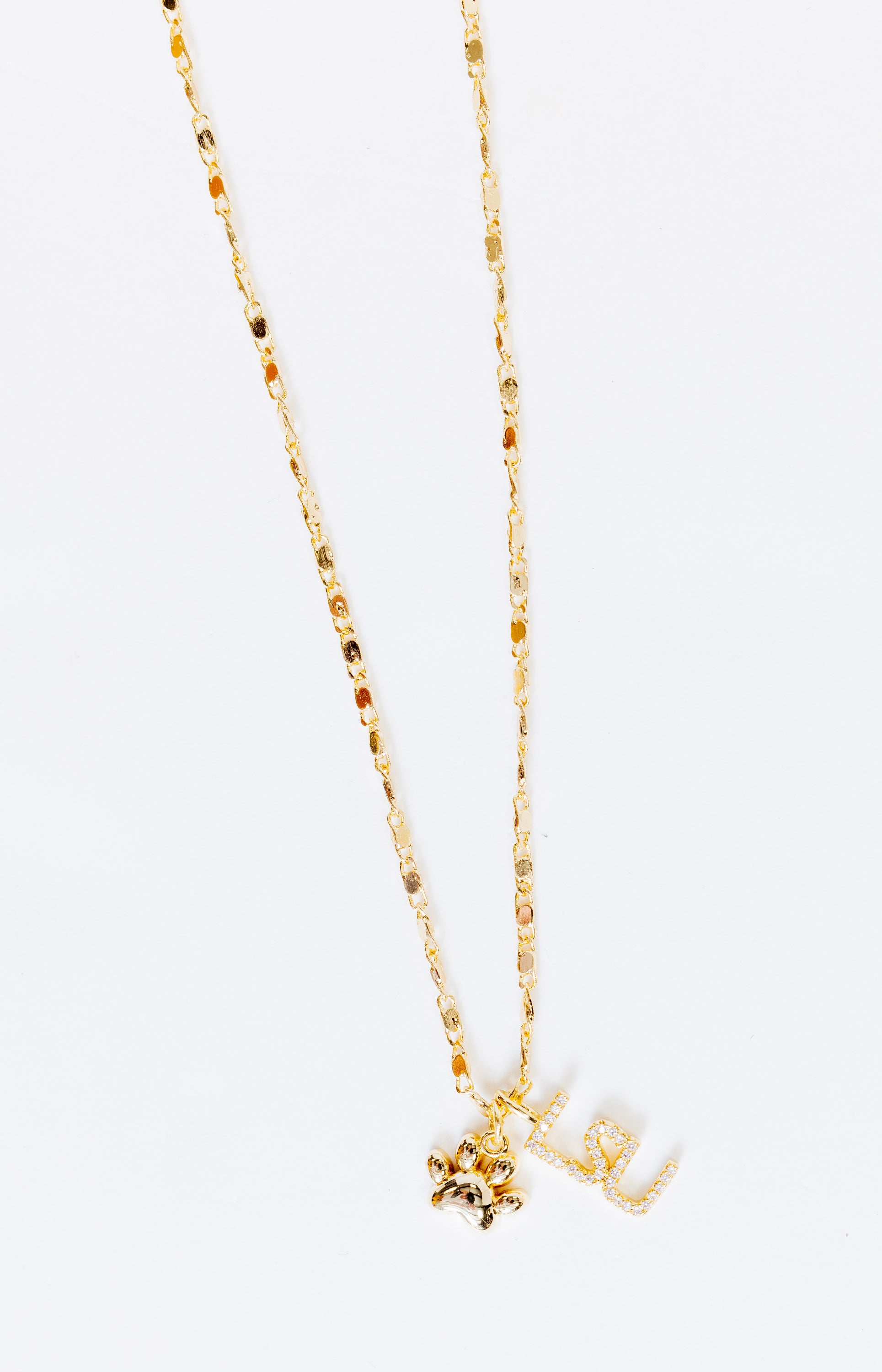 Treasure Jewels: LSU Paw Necklace, GOLD