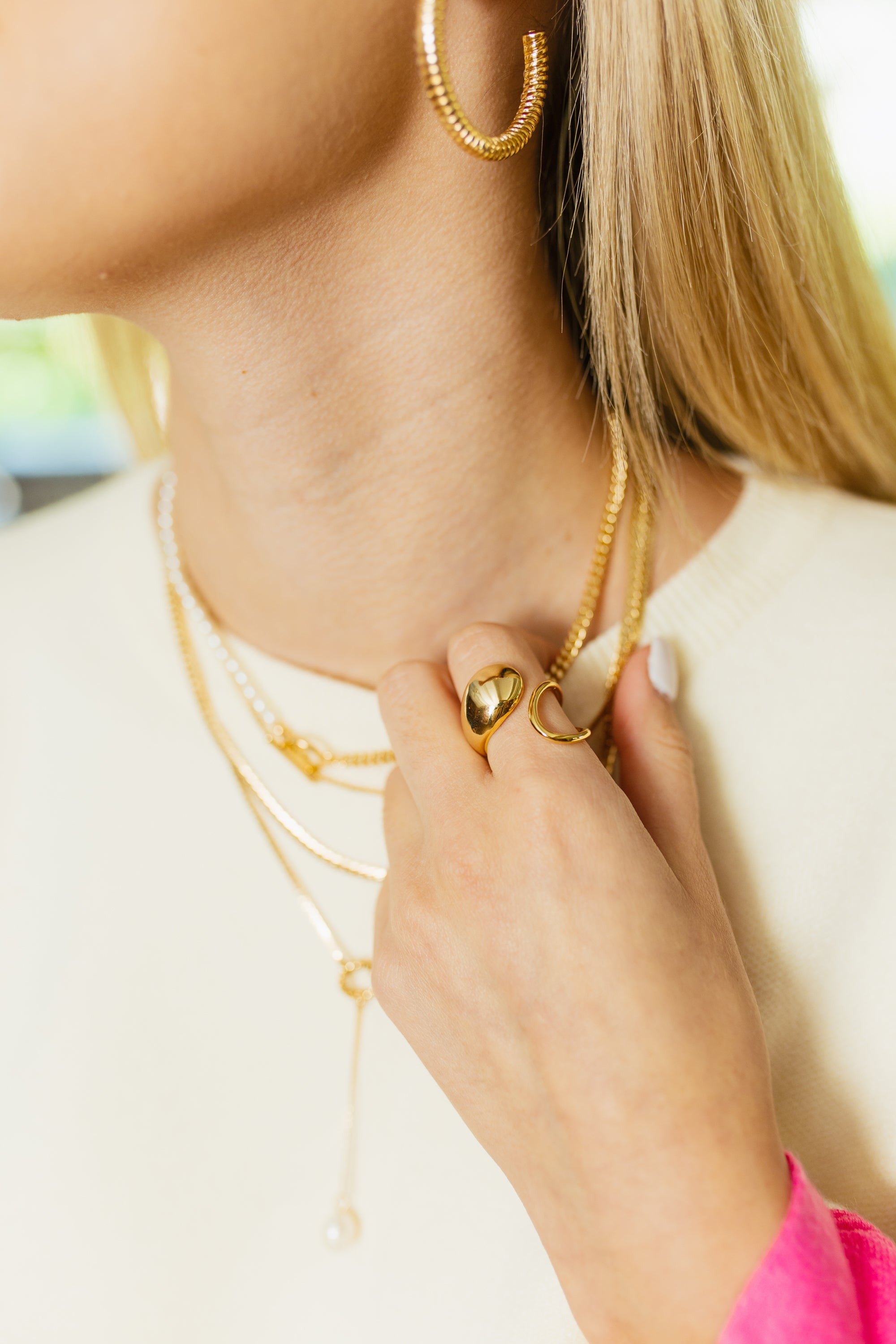 Thin & Thick Twist Ring, GOLD