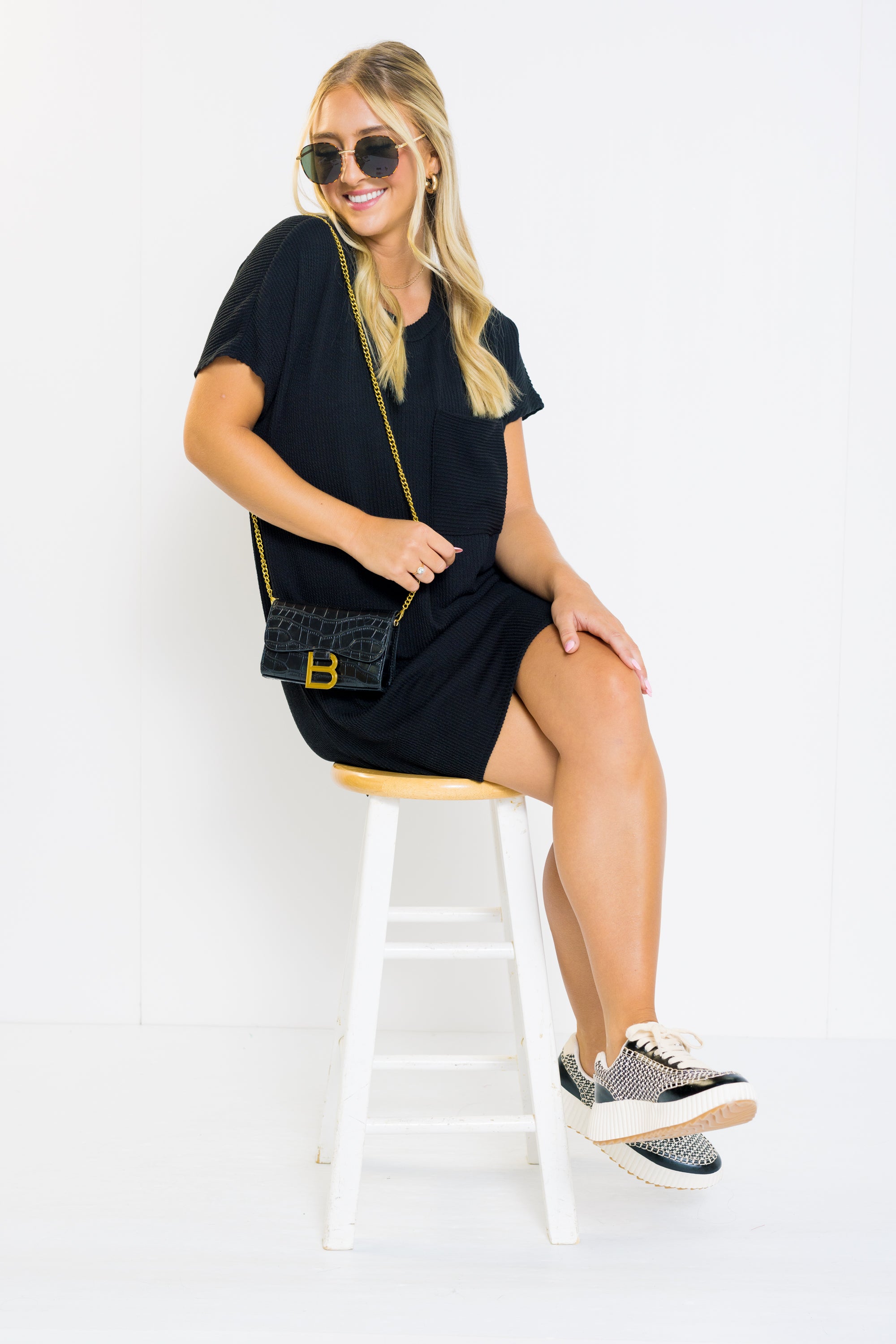 Lost in the Moment Mini Dress, BLACK
