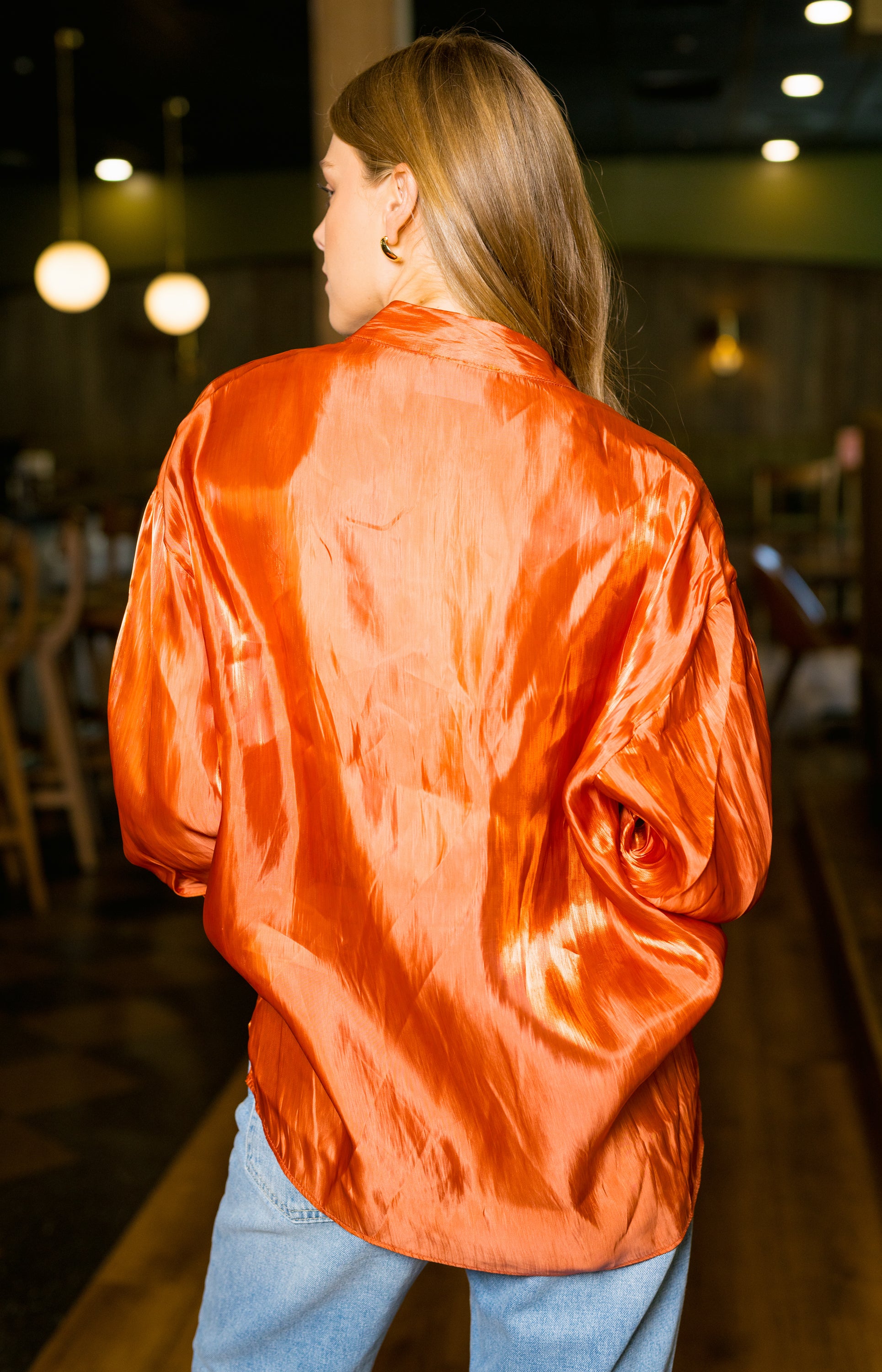 Shining Confidence Blouse, RUST