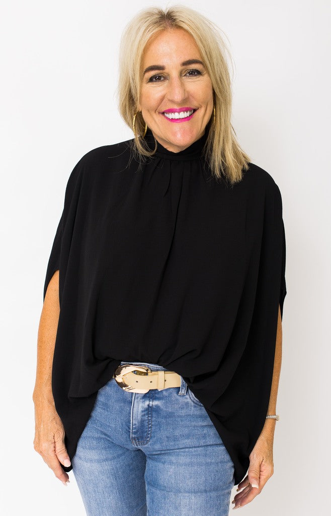 Brittan Blouse, BLACK