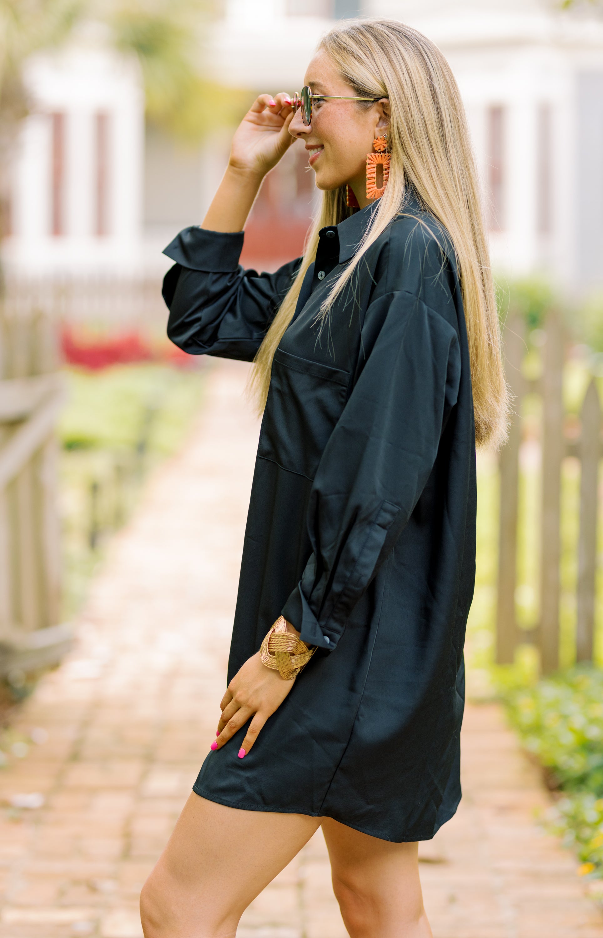 Happiness Awaits Mini Dress, BLACK