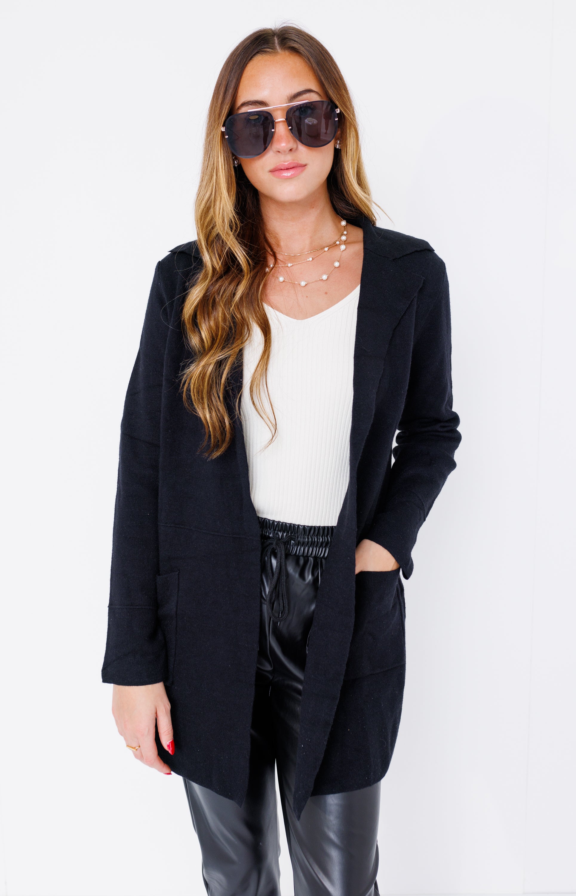 Dress Me Up Sweater Cardigan, BLACK
