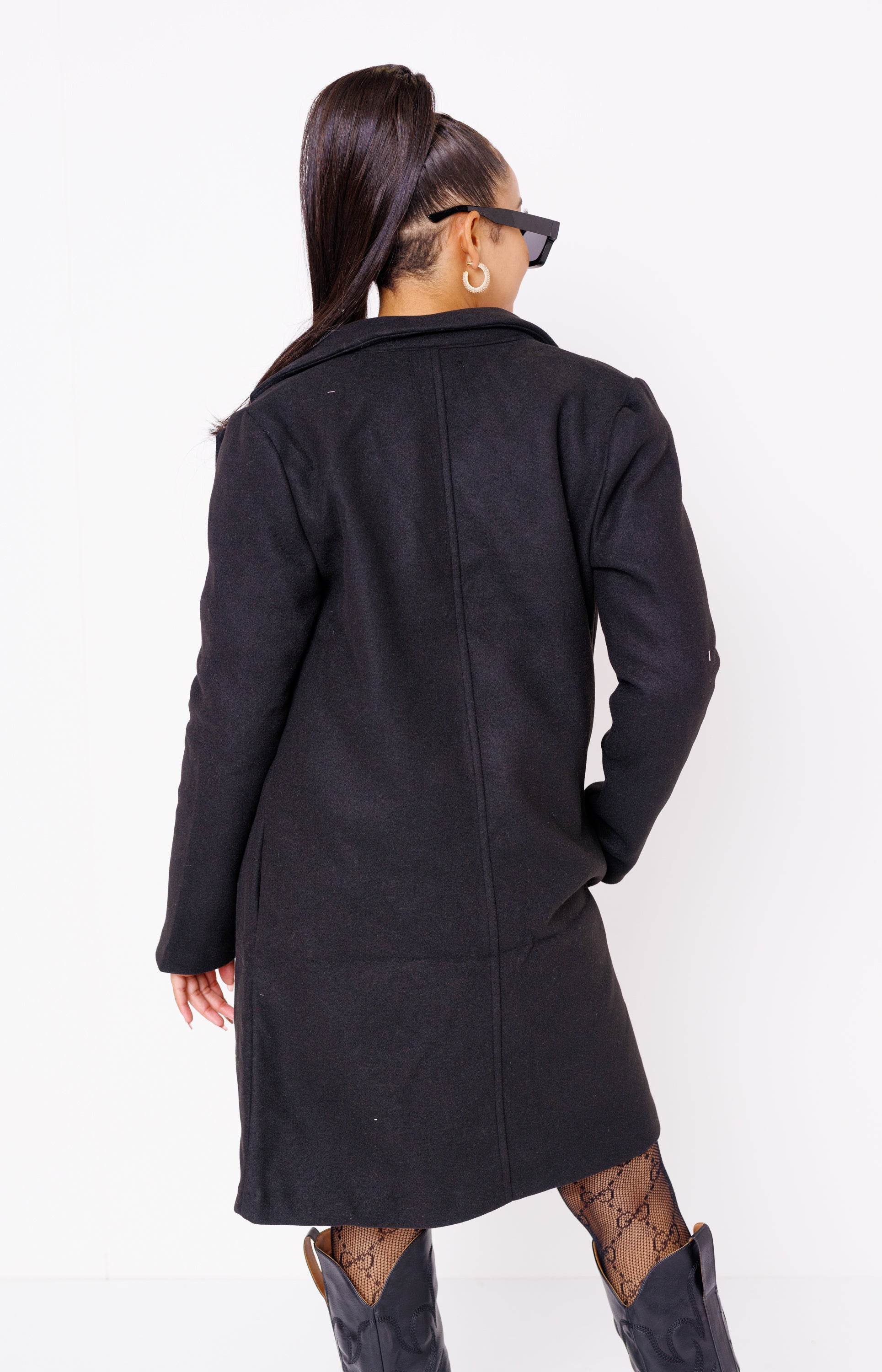 Cityscape Trench Coat, BLACK