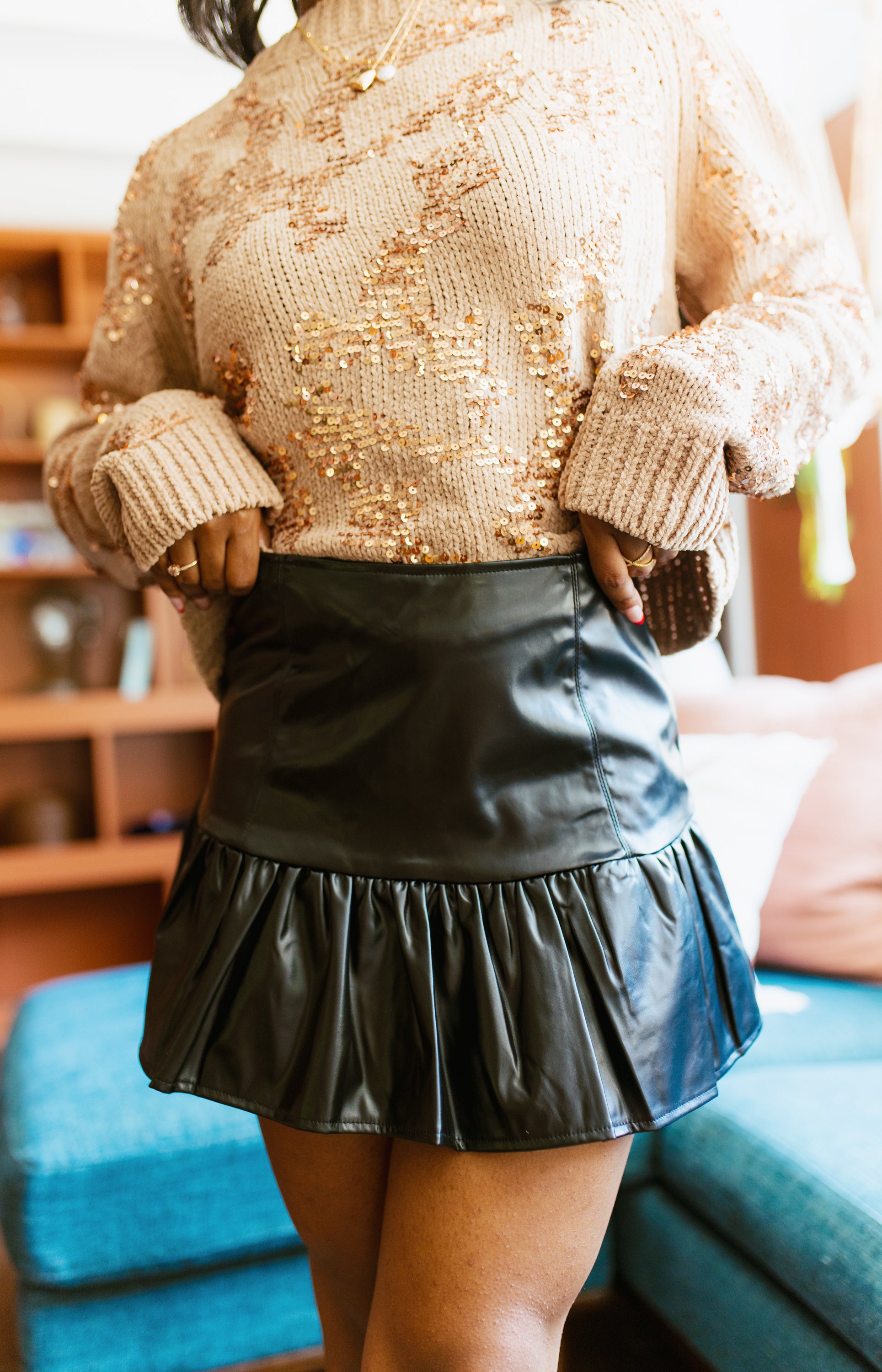 Faith Metallic Skort