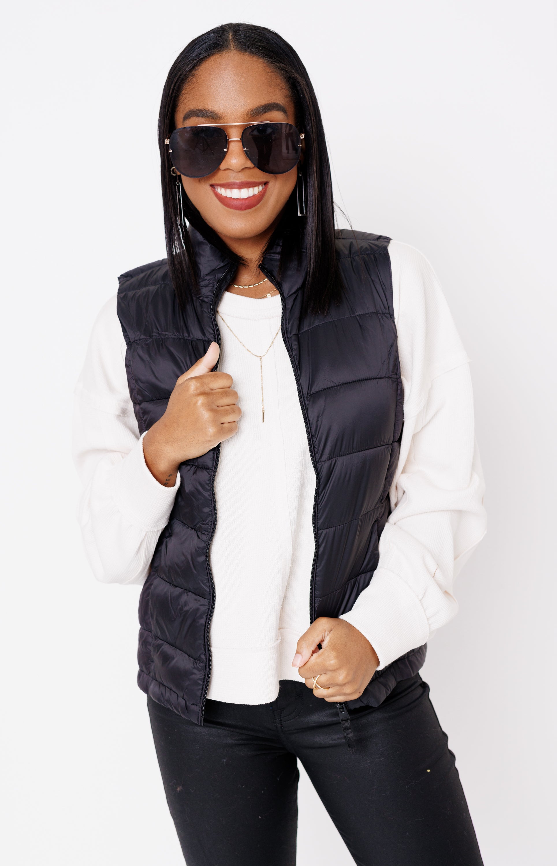 Urban Explorer Puffer Vest, BLACK