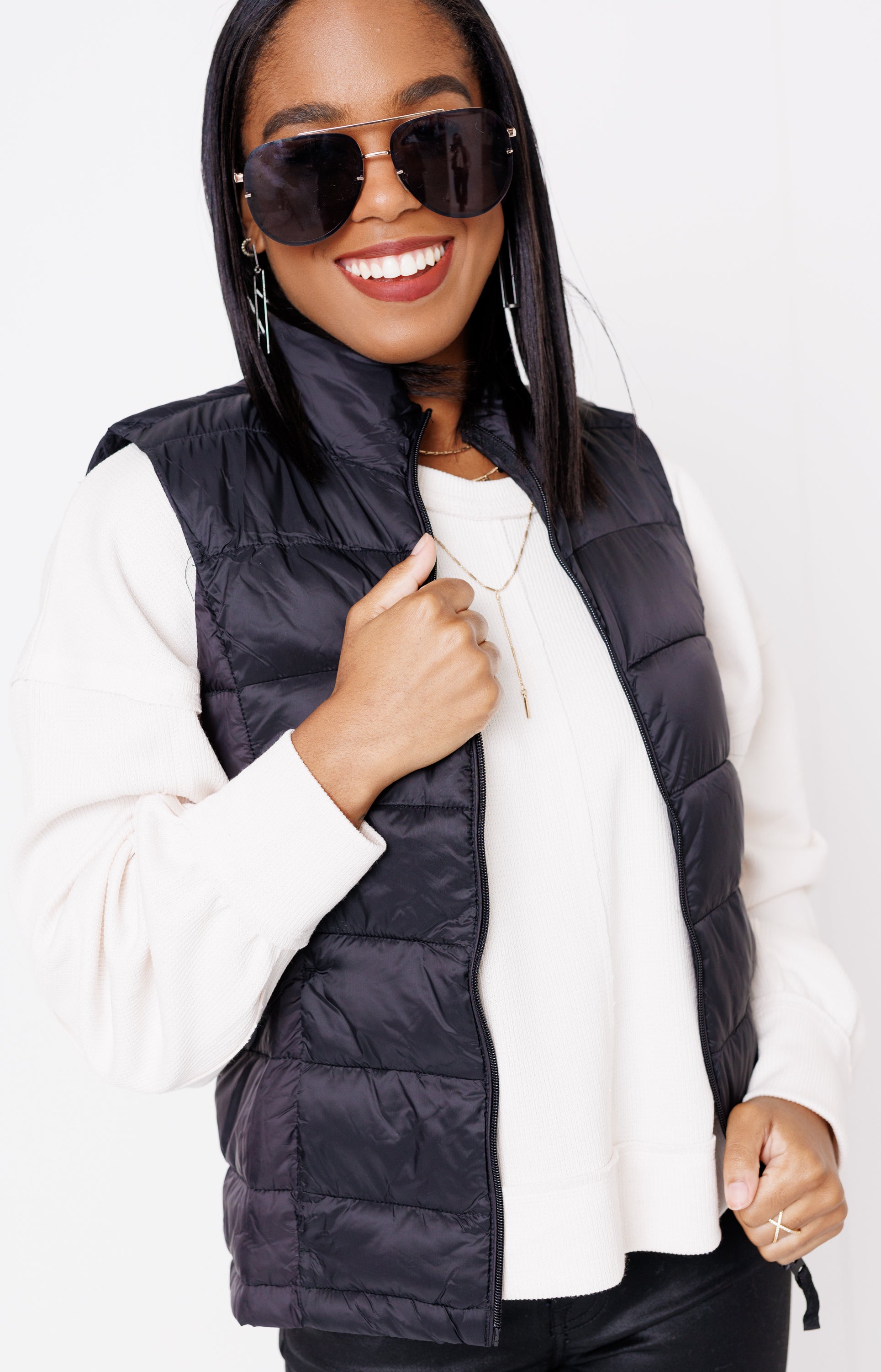 Urban Explorer Puffer Vest, BLACK