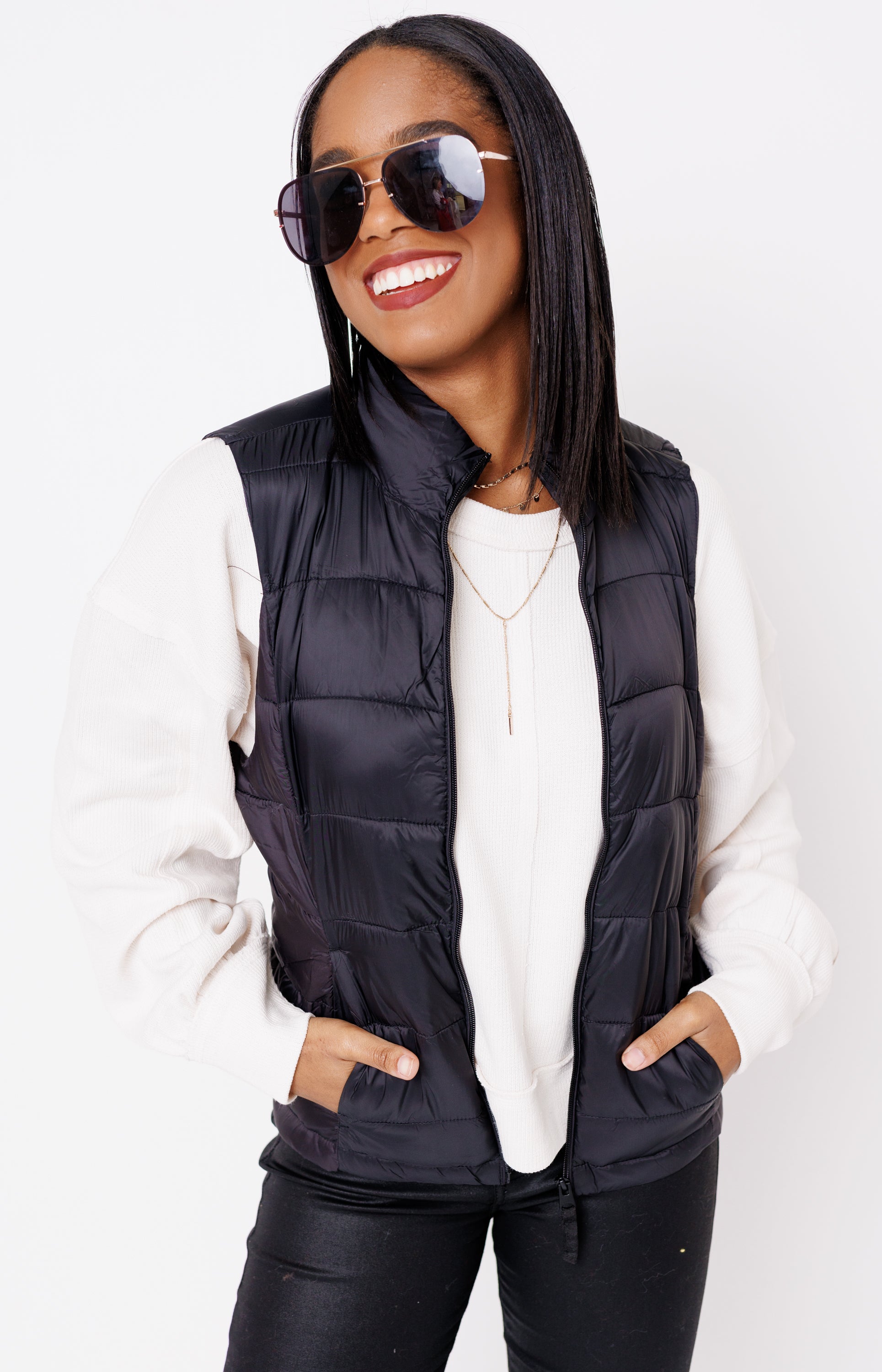 Urban Explorer Puffer Vest, BLACK
