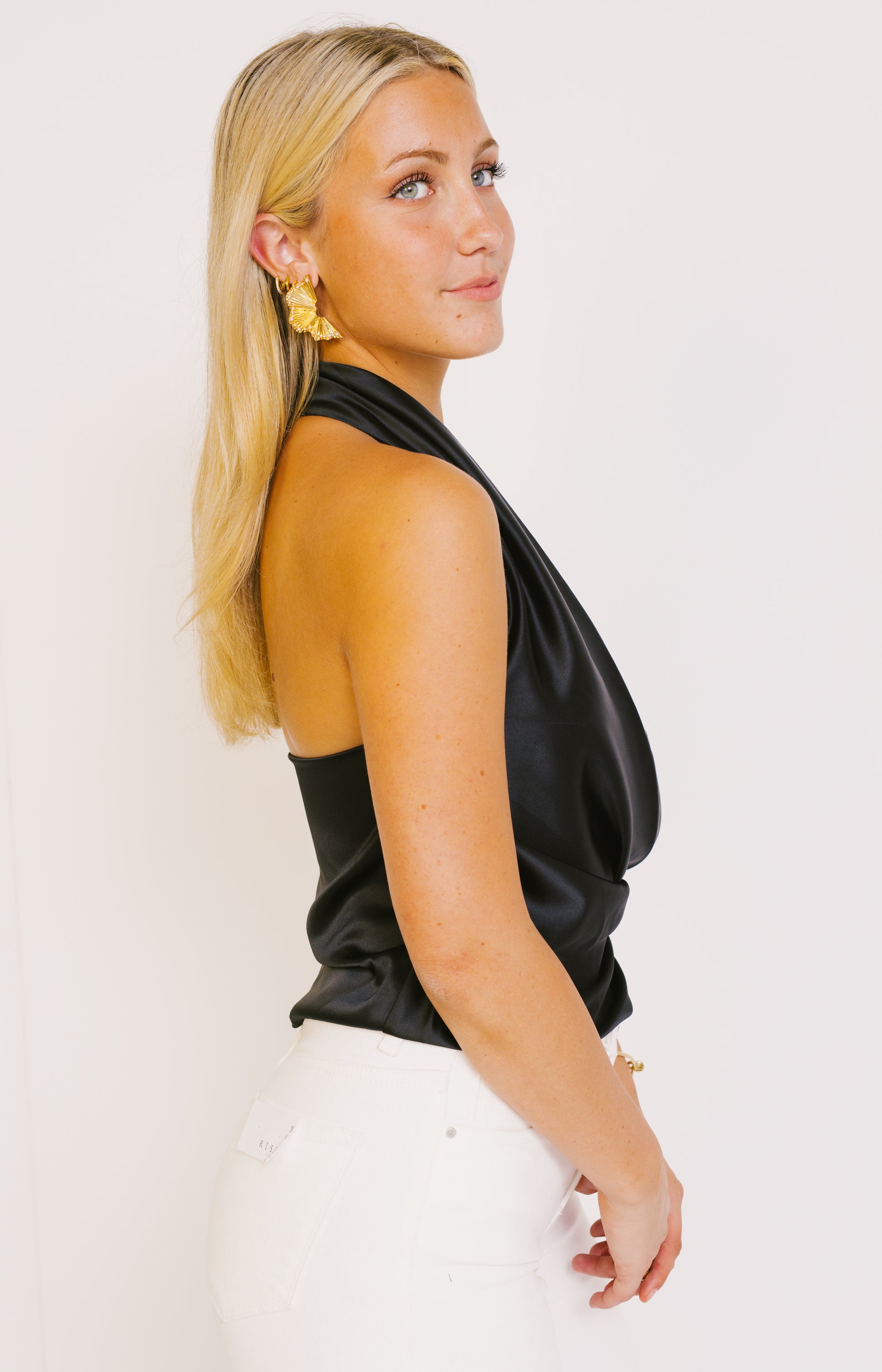 Falling For You Top, BLACK