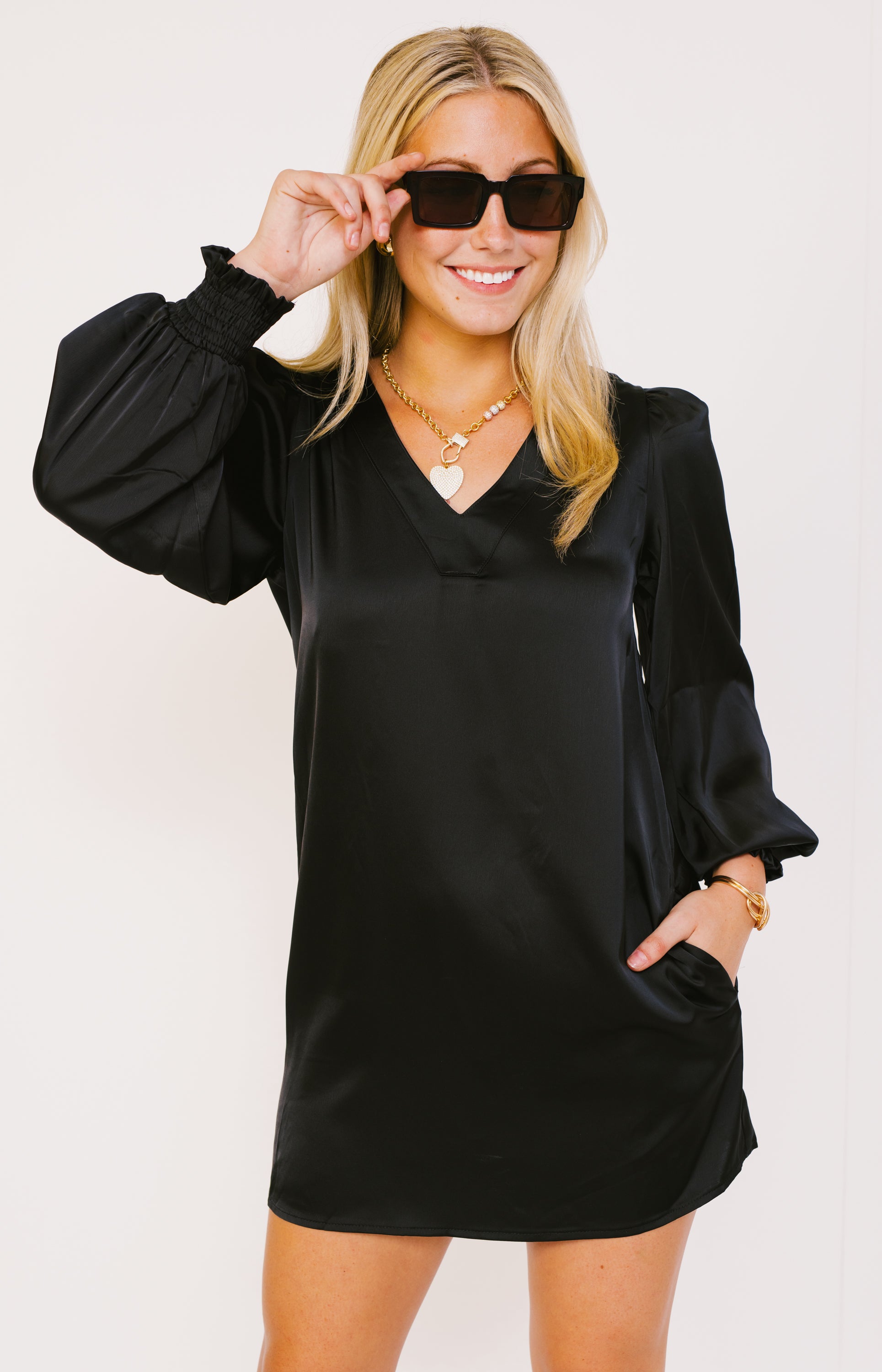Set the Tone Mini Dress, BLACK