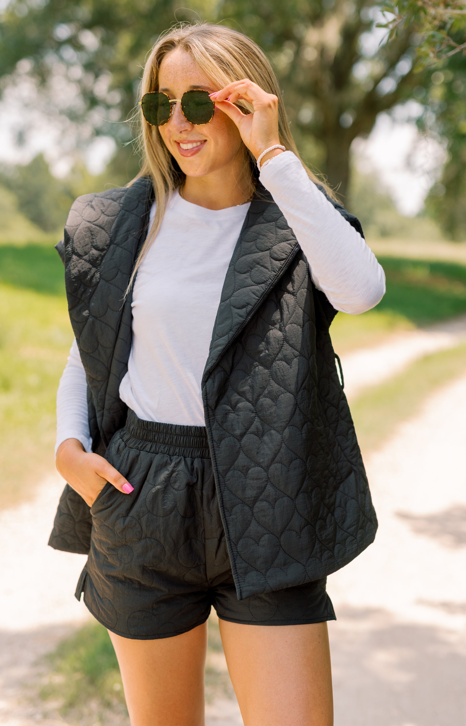 Elevated Style Puffer Vest, BLACK