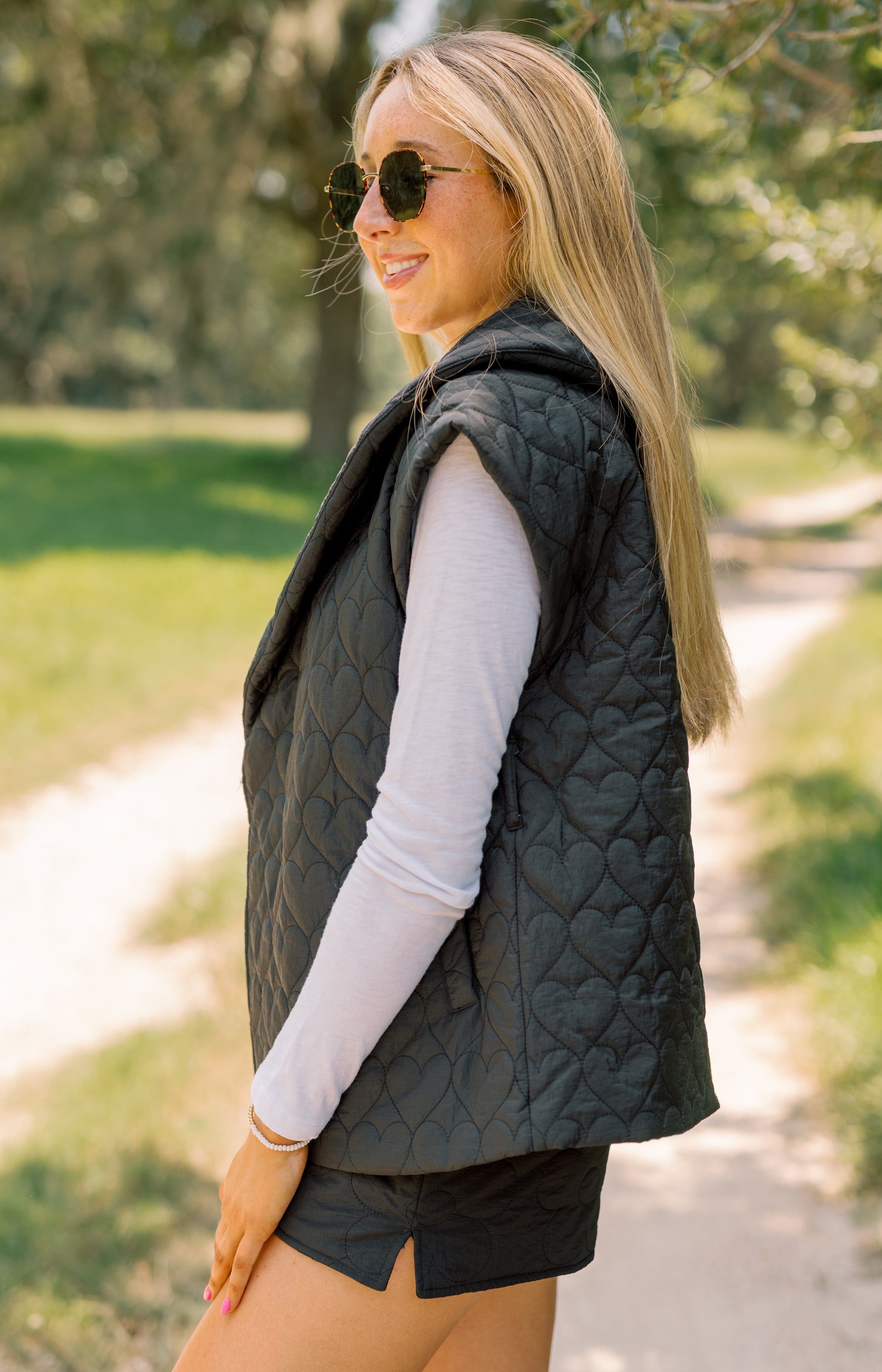 Elevated Style Puffer Vest, BLACK