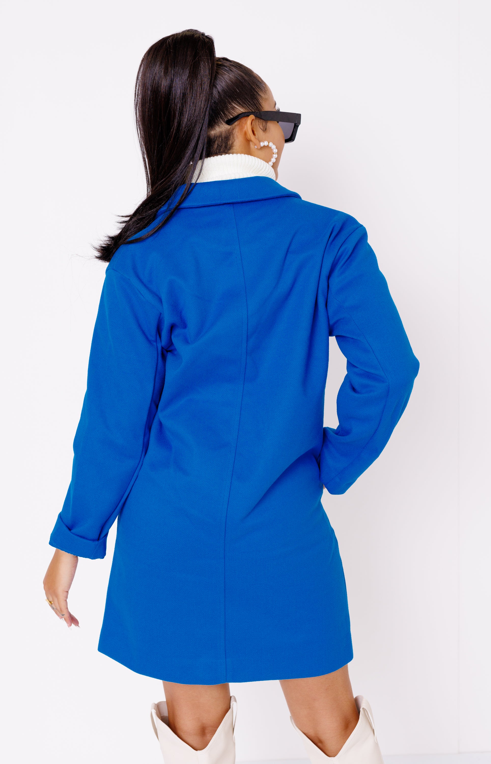 Skyline Trench Coat, AZURE