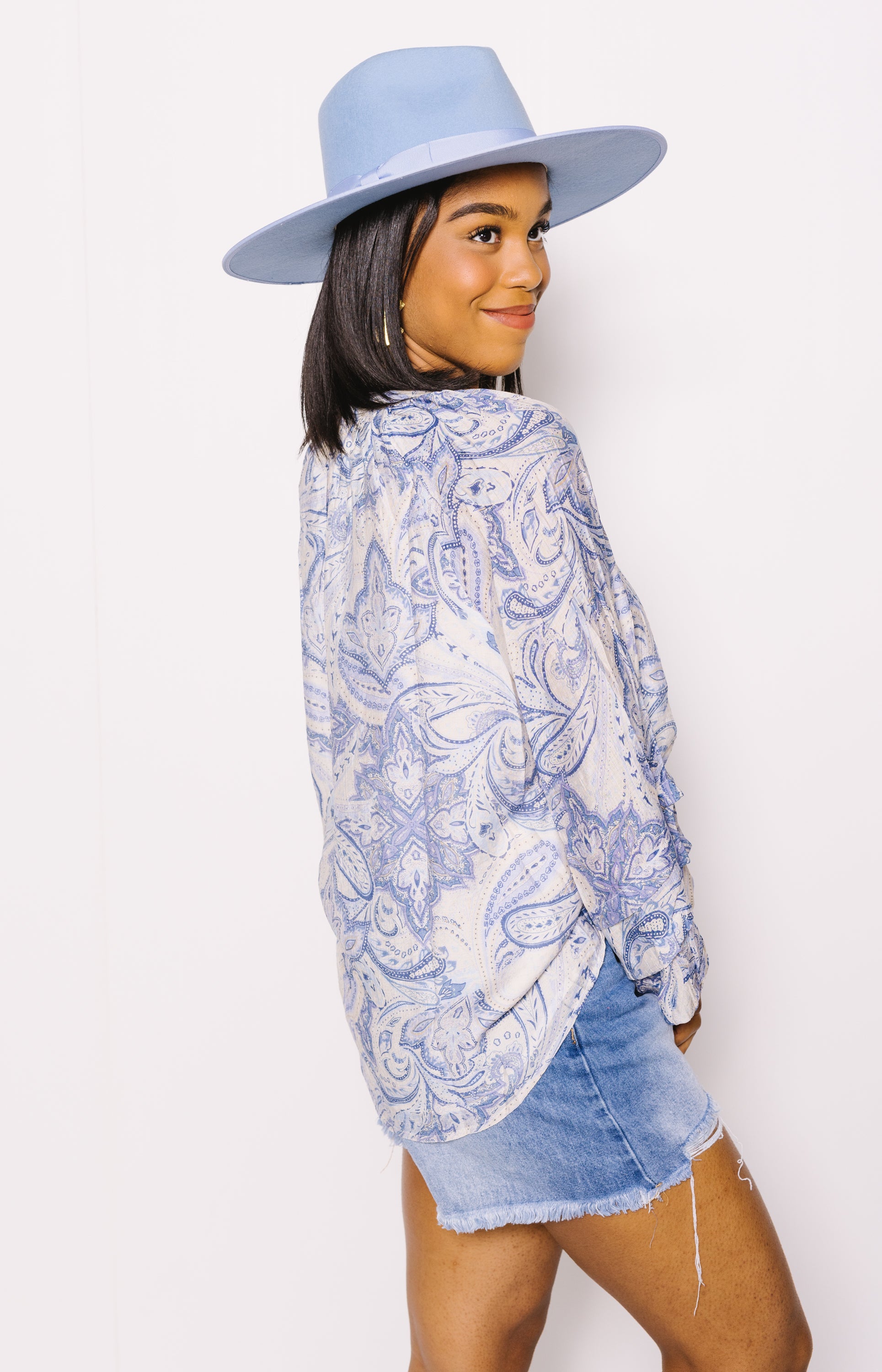 Ryder Blouse, BLUE