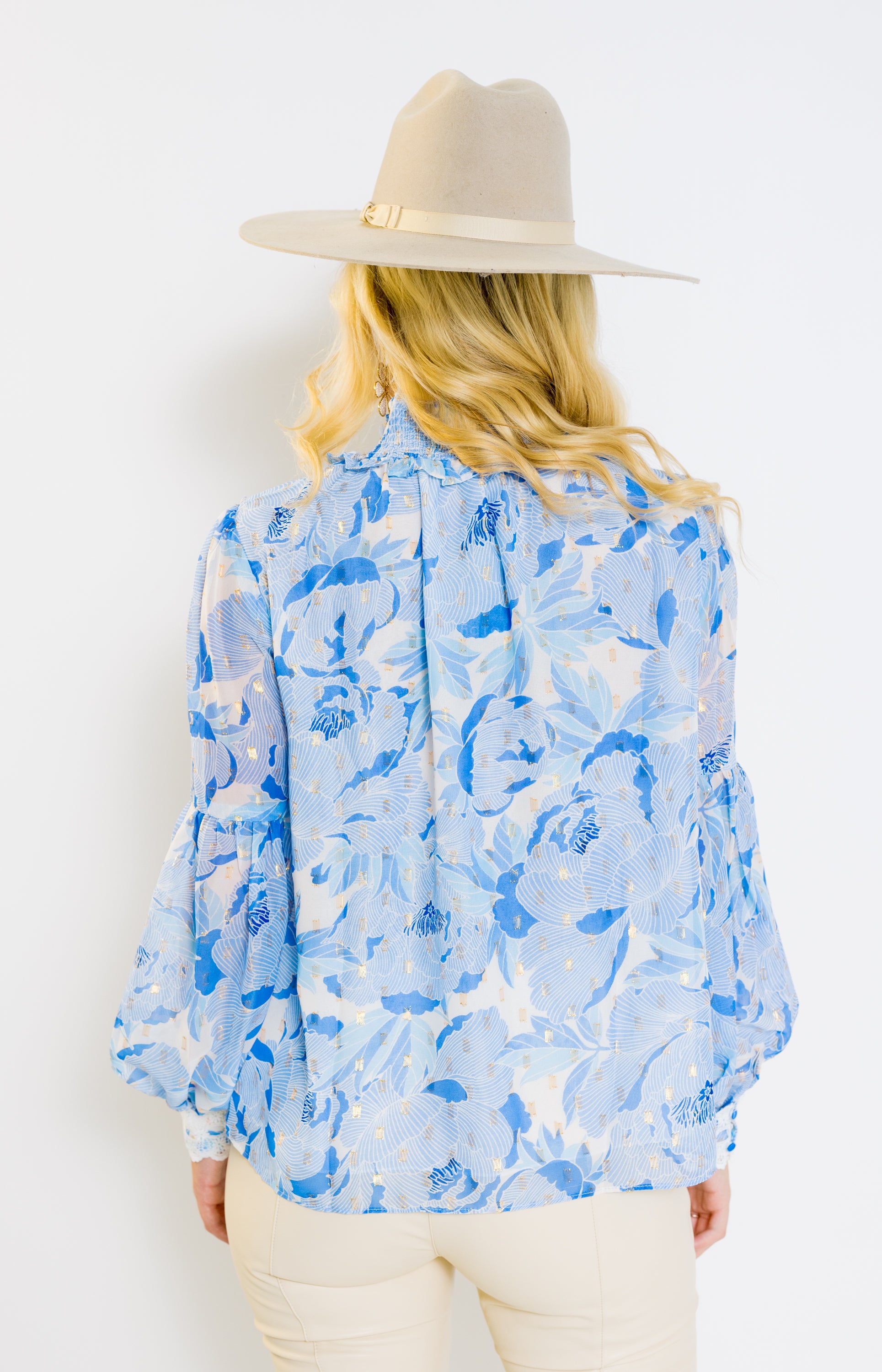 Romantic Evenings Top, BLUE MULTI